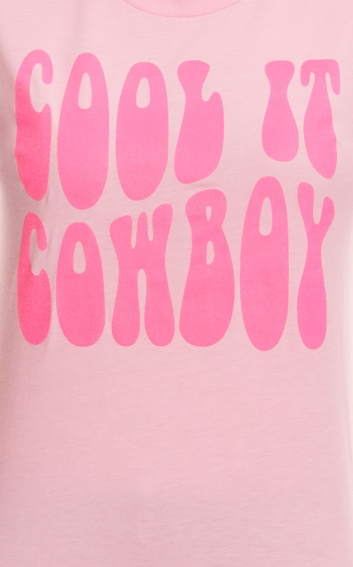 Lulu Mac Women's Bubblegum Pink Cool It Cowboy Graphic Short Sleeve T-Shirt - Image 1