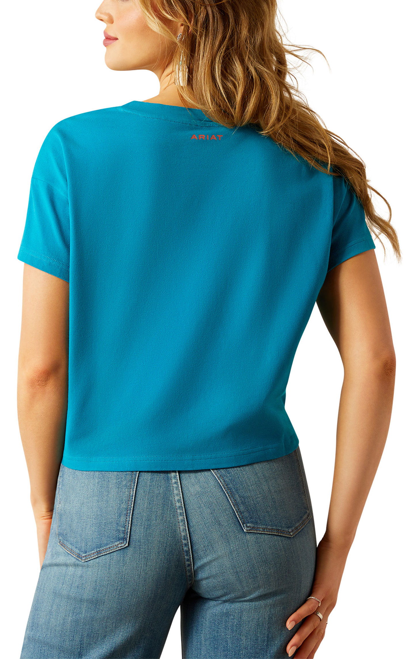 Ariat Women's Turquoise Cowgirl Graphic T-shirt - Image 4