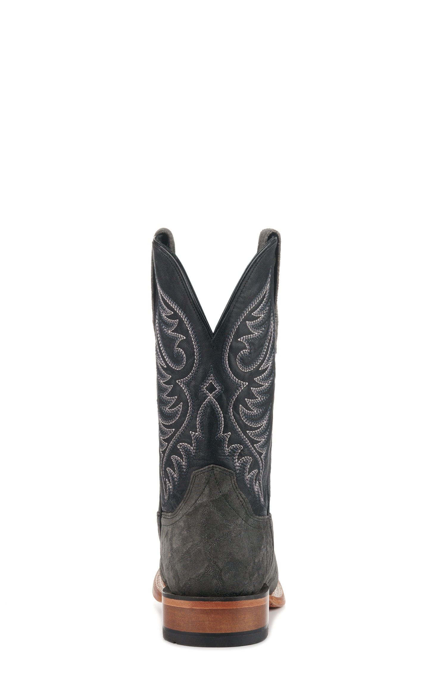 Ariat Men's Wiley Black Elephant Roughout and Black Wide Square Toe Cowboy Boots - Image 1