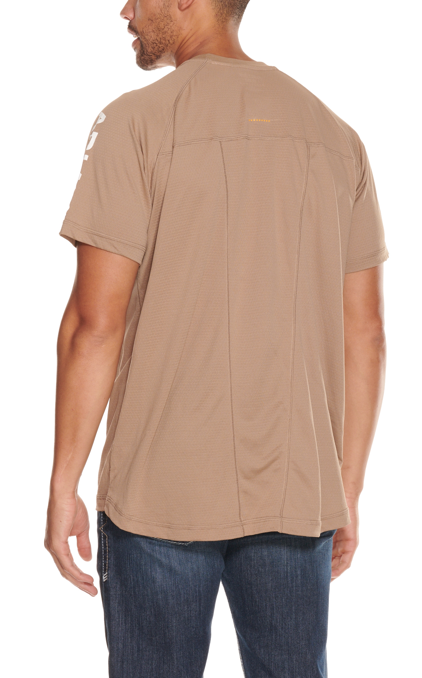Ariat Men's Rebar Heat Fighter Khaki Short Sleeve Work T-Shirt - Image 1