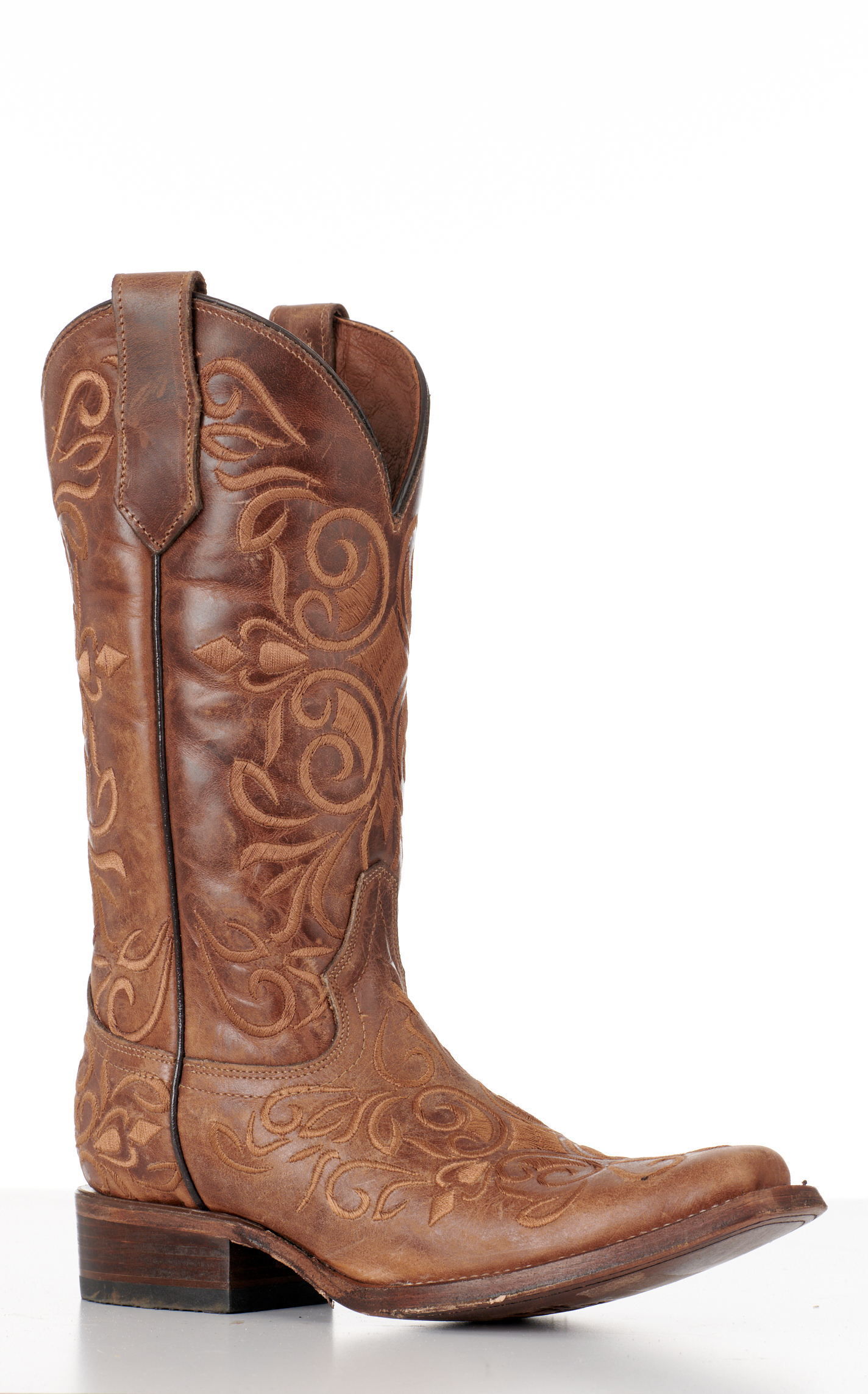 Circle G By Corral Women's Honey Stitched Square Toe Cowboy Boots - Image 1