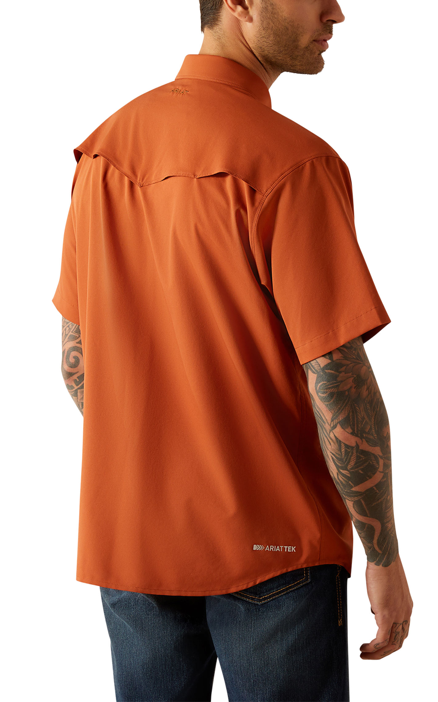 Ariat VentTek Solid Rust Western Shirt - Image 1