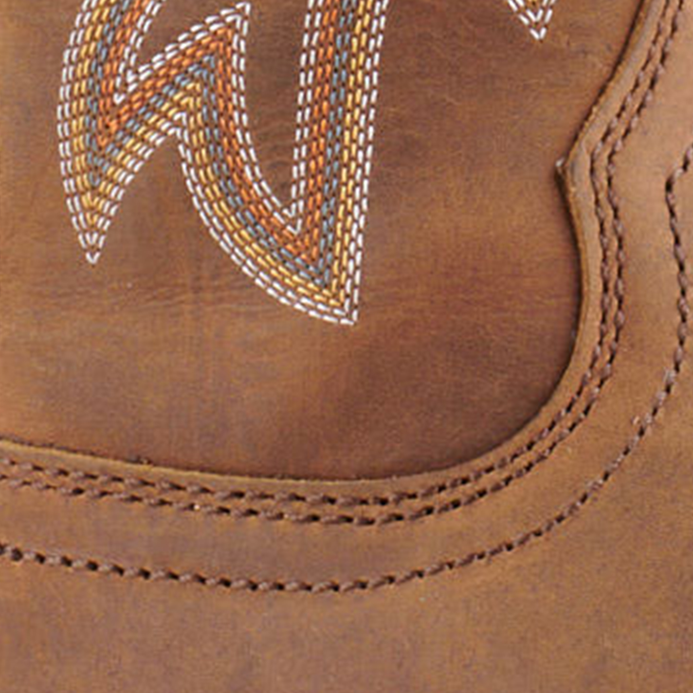 Justin Men's Frontier Jackpot Brown Wide Square Toe Cowboy Boots - Image 1