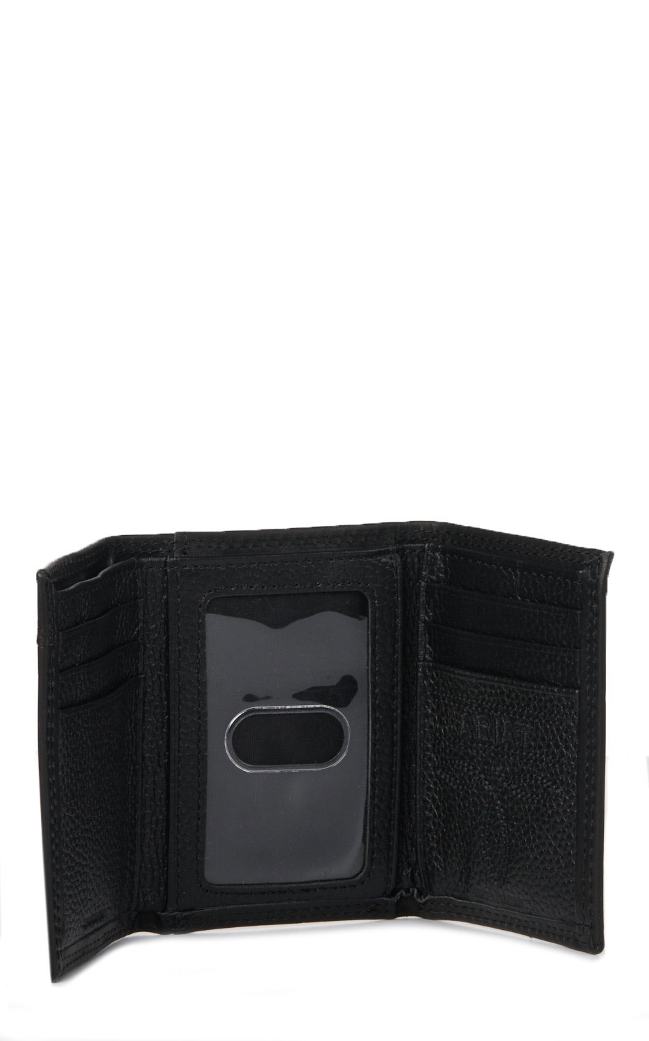 Ariat Men's Black Center Seam Leather Tri-Fold Wallet - Image 1