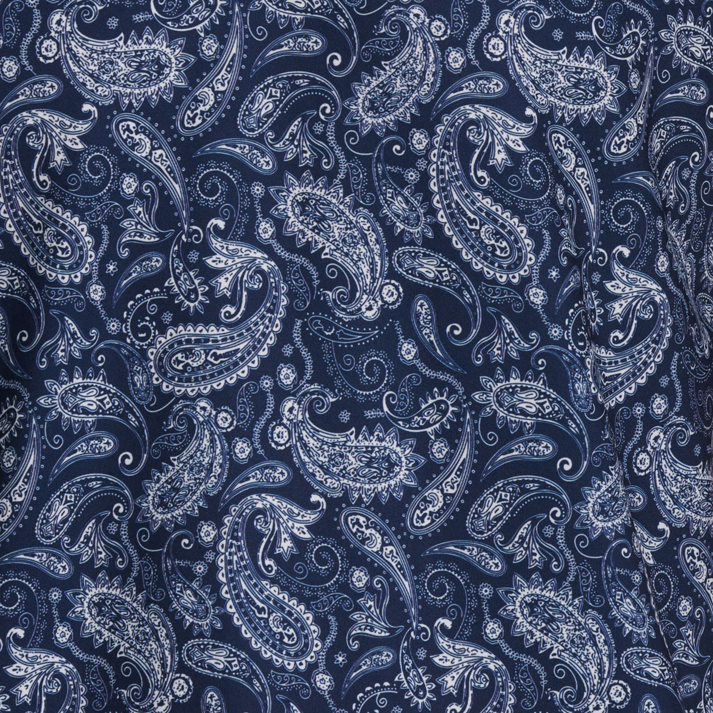 Rafter C Men’s May Navy Paisley Print Polo Shirt - Image 1
