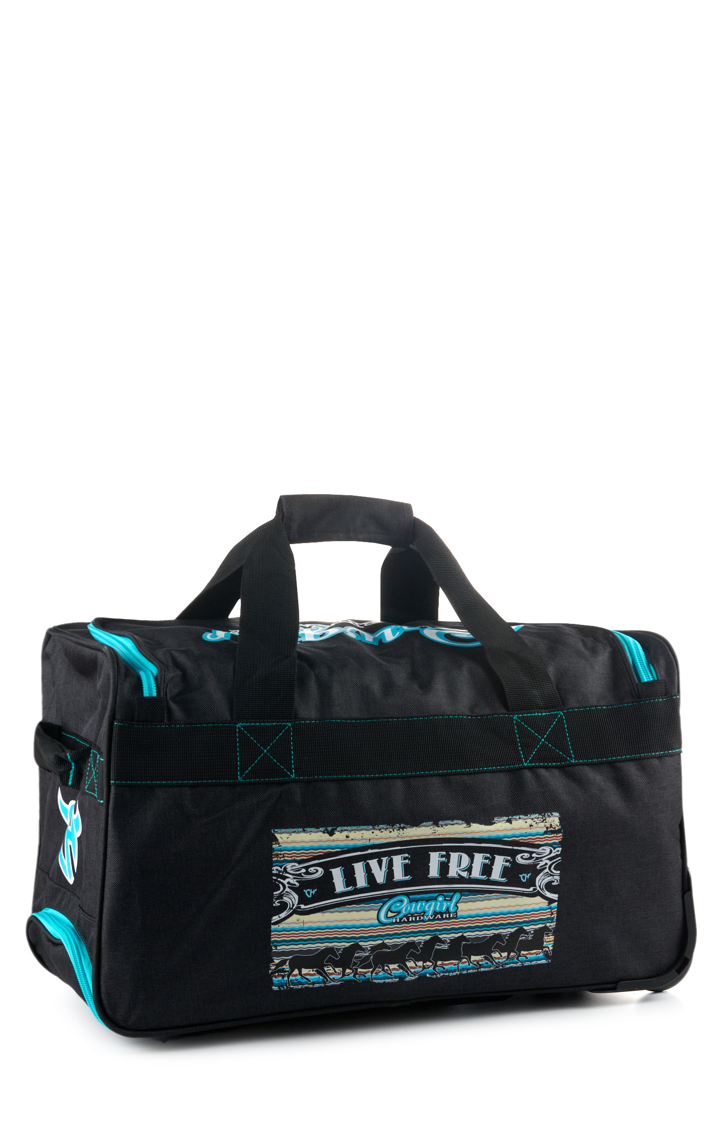Cowgirl Hardware Charcoal and Turquoise Live Free 18\