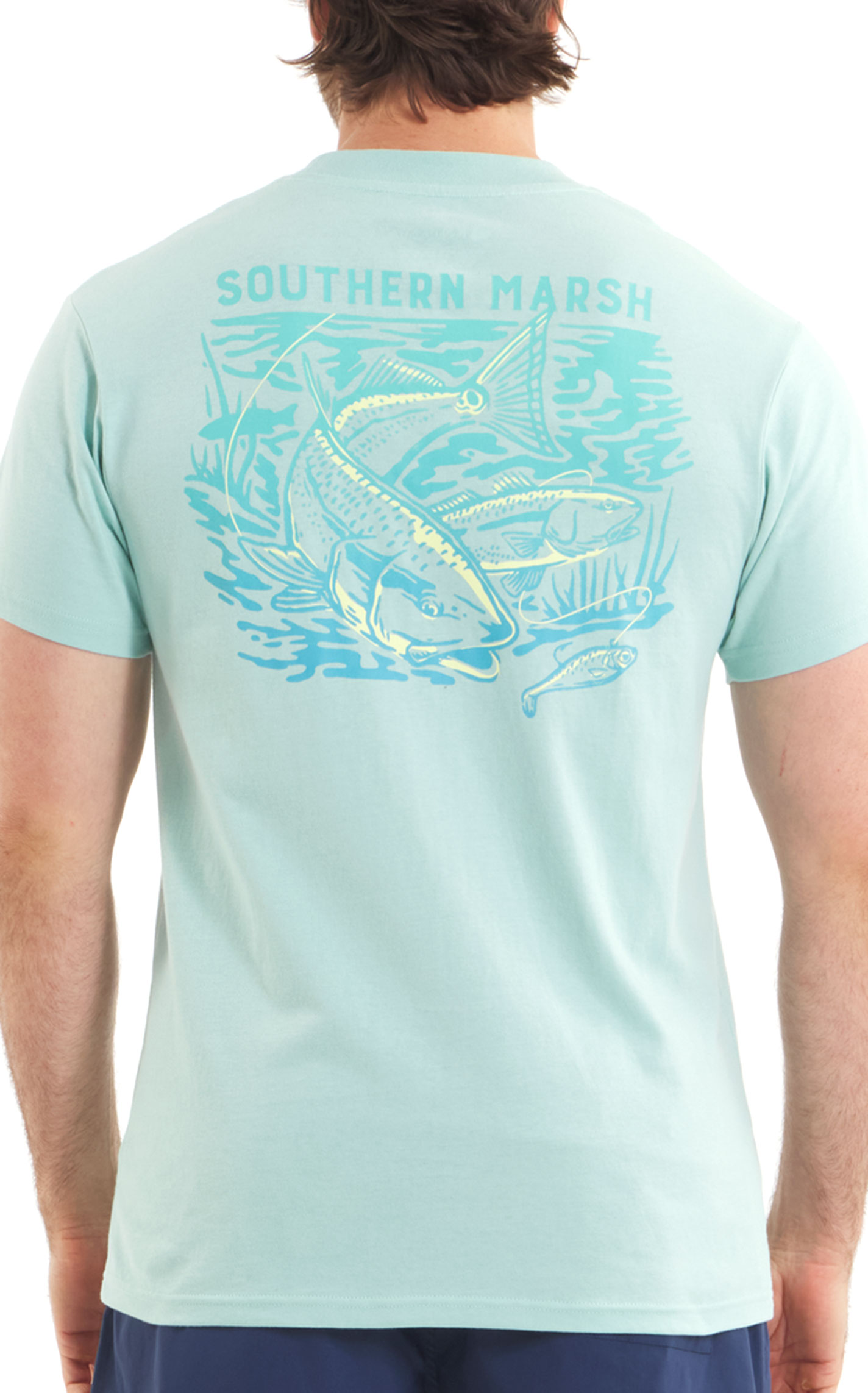 Southern Marsh Men's Seafoam Tail Time Graphic T-Shirt - Image 1
