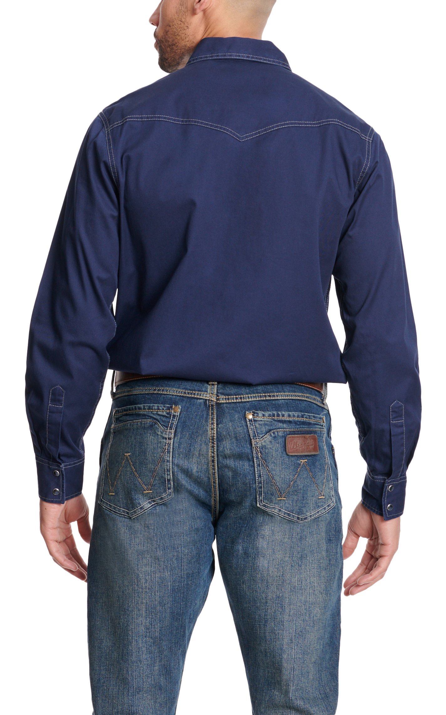 Wrangler Retro Men's Navy Western Shirt - Image 1