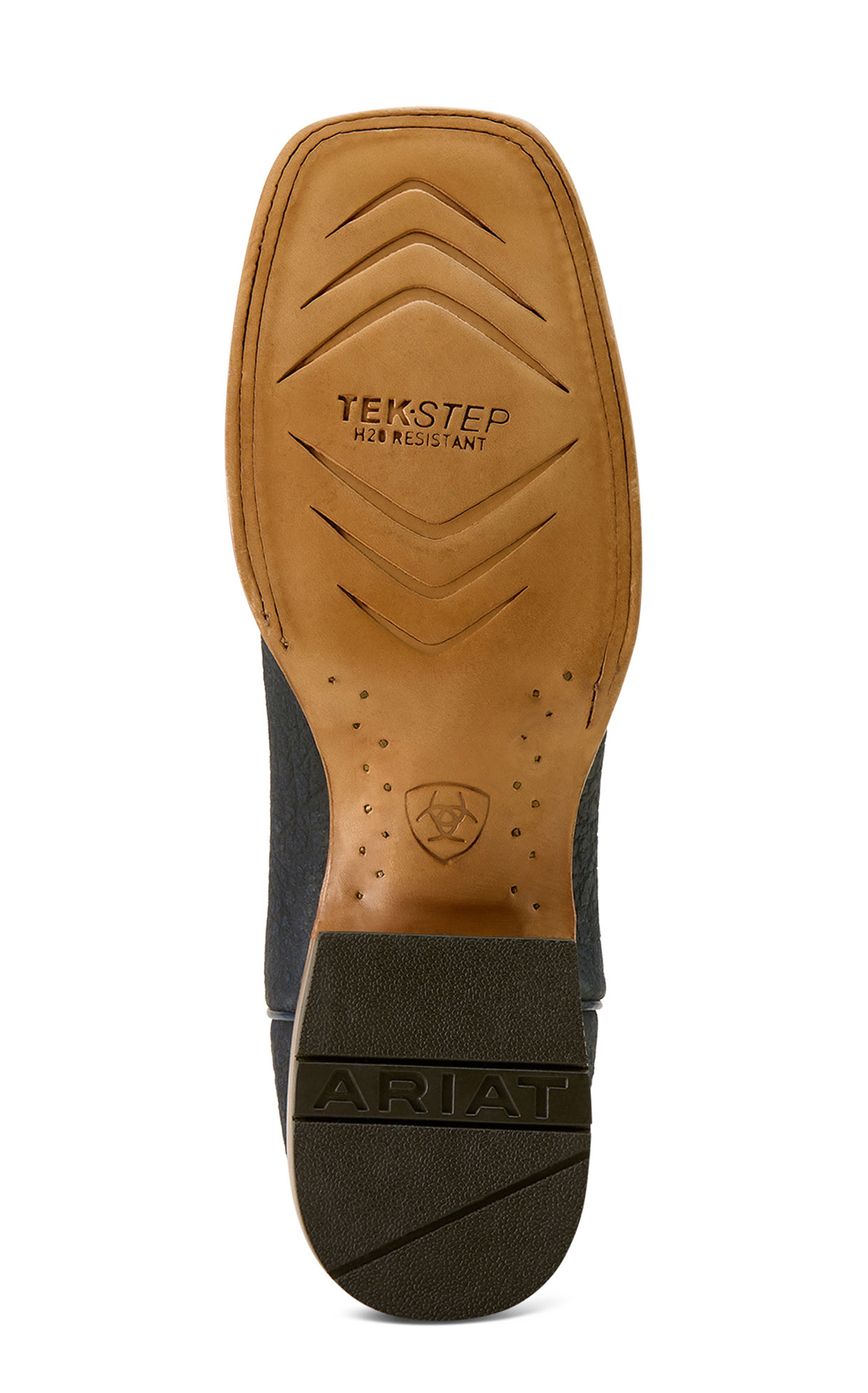 Ariat Men's Navy Bison & Ginger Spice TekStep Wide Square Toe Boots - Image 1