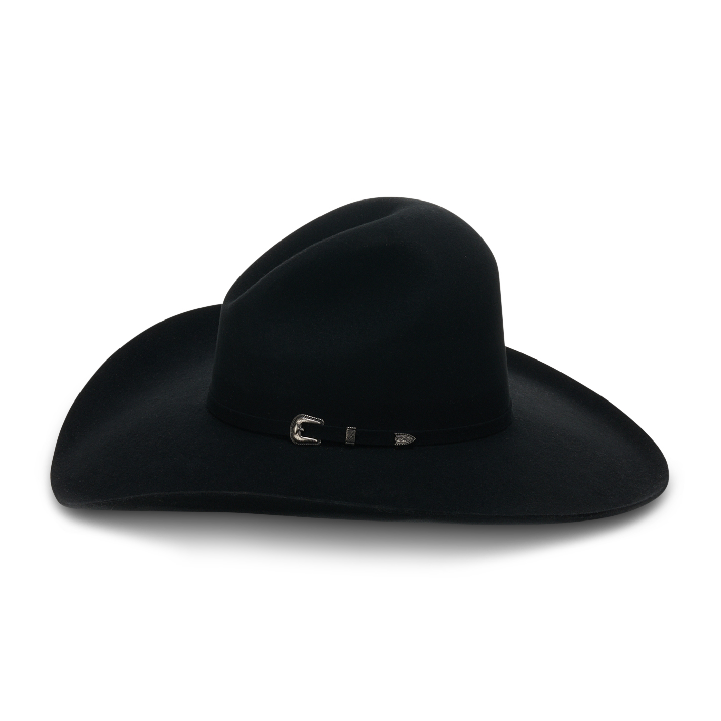 Cavender's 3X Black Self Band Gus Crown Wool Cowboy Hat - Image 1