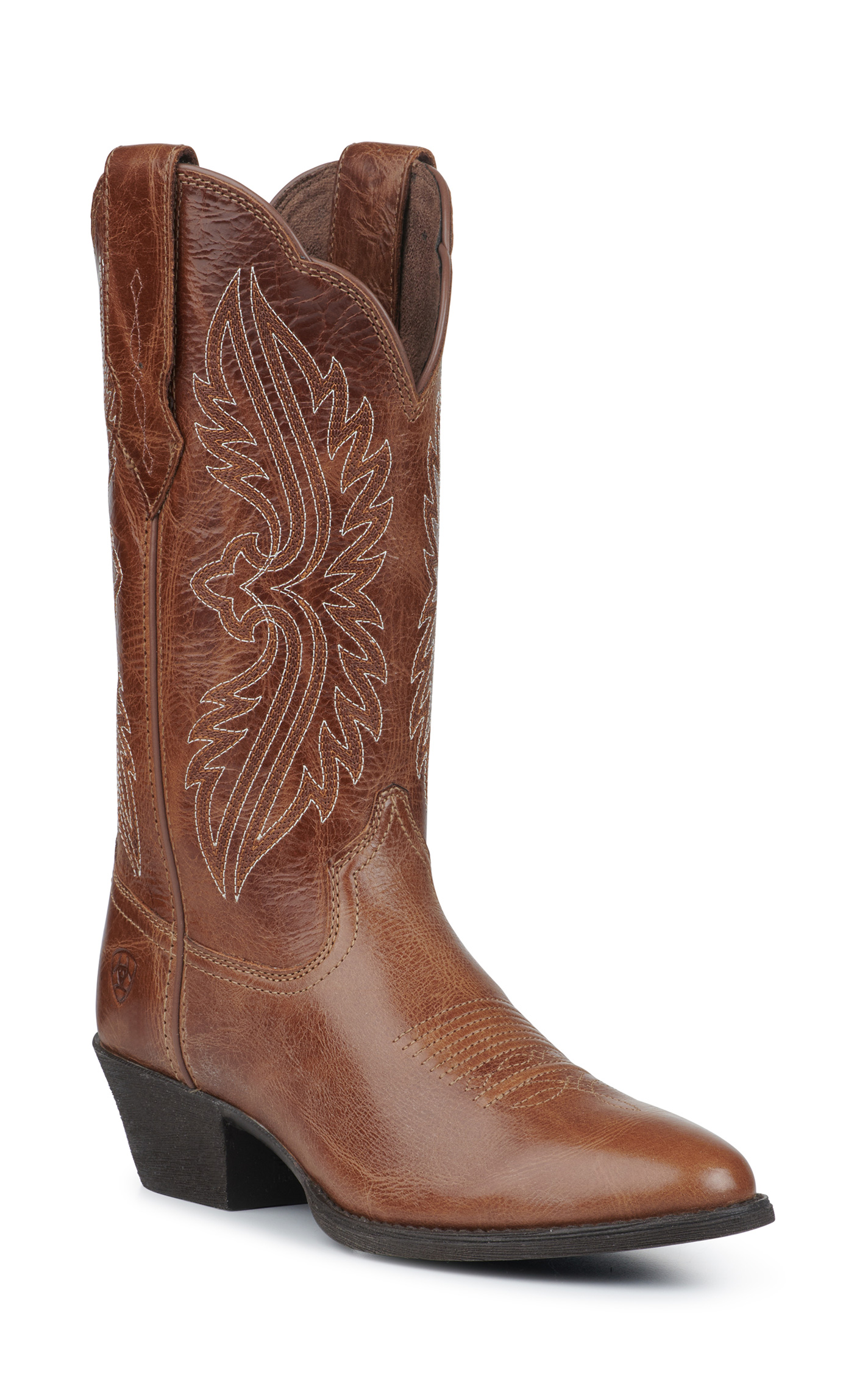 Ariat Women's Heritage Dark Tan StretchFit R-Toe Cowboy Boots - Image 1