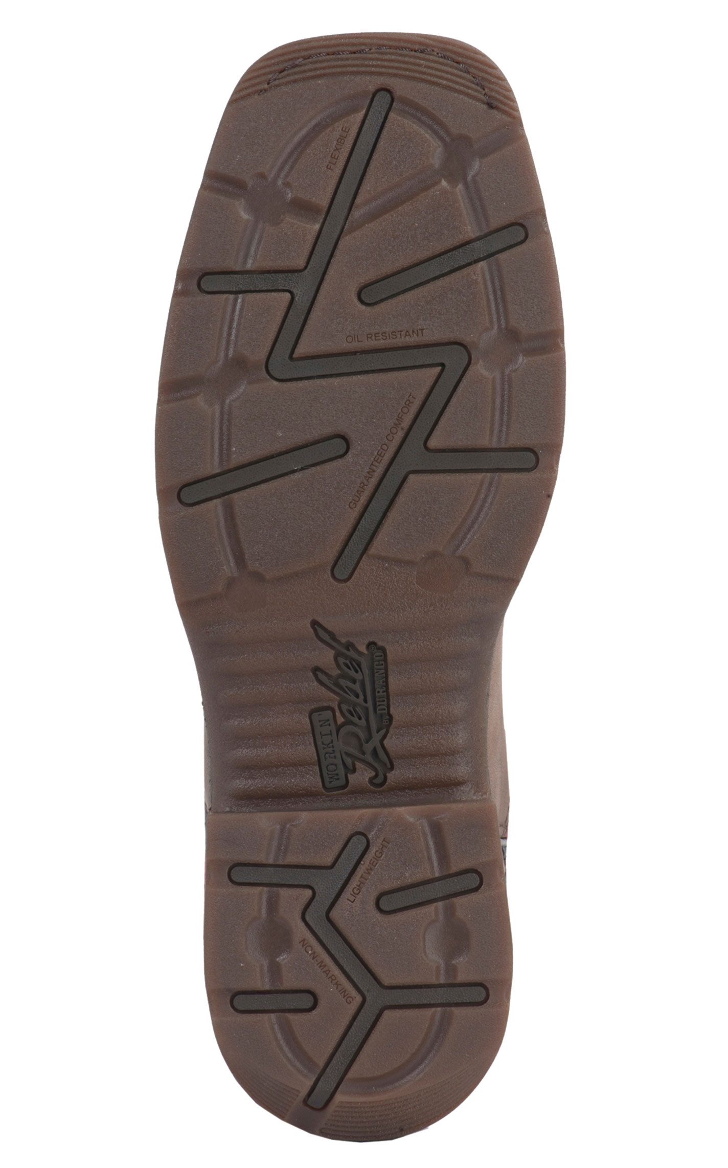 Durango Men's Rebel Distressed Brown and Texas Flag Square Steel Toe Work Boot - Image 1