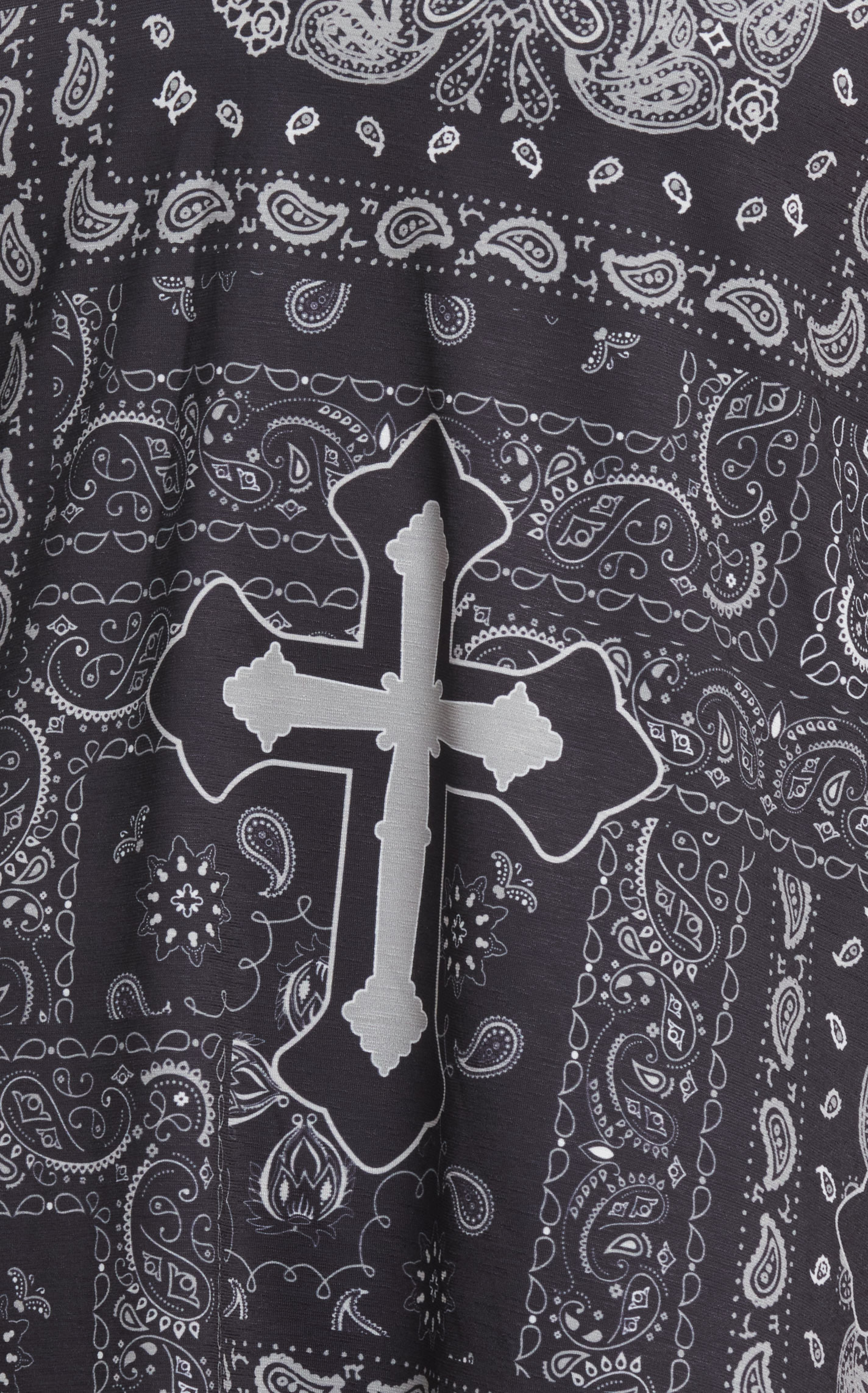 Cowgirl Hardware Women's Black Bandana Cross Patchwork Print Top - Image 1