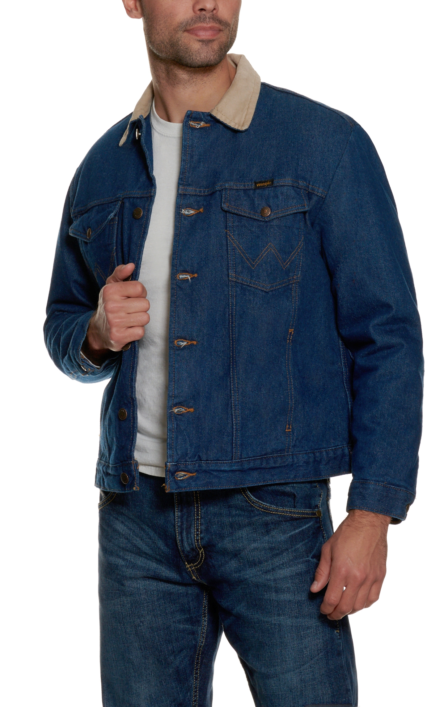 Wrangler Blanket Lined Prewashed Denim Jacket  Big and Talls - Image 1