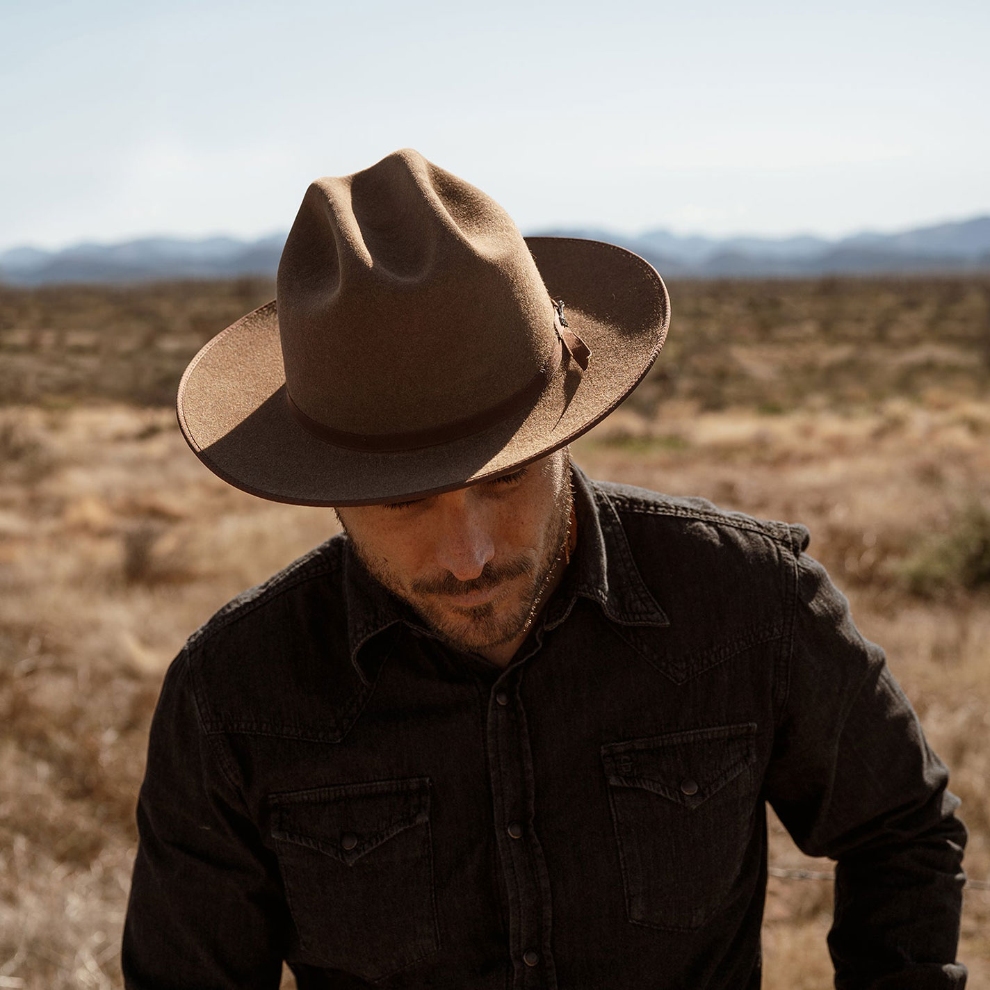 Stetson 6X Open Road Brown Mix Felt Cowboy Hat - Image 1