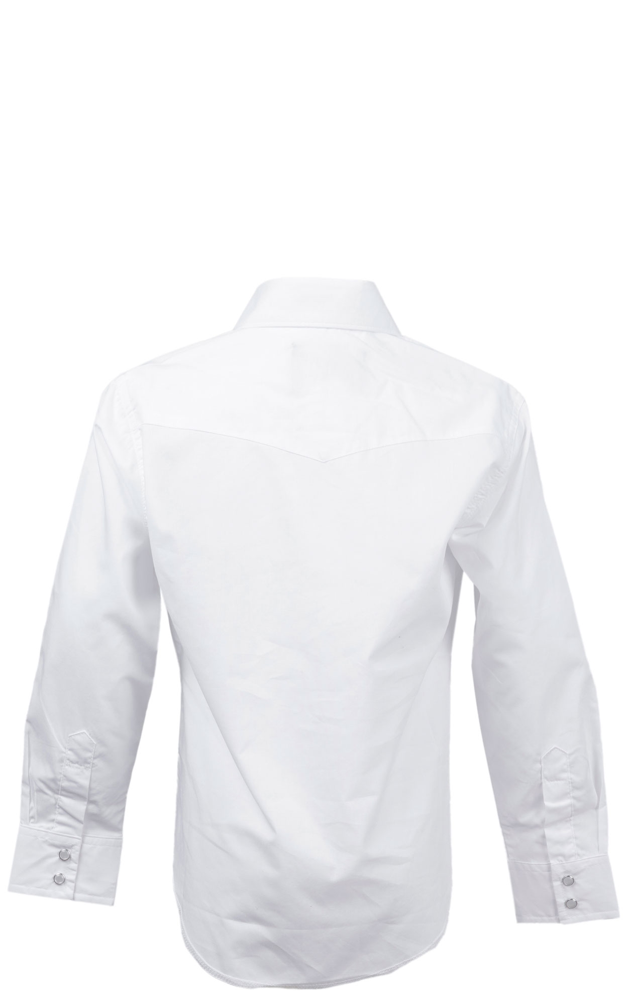 Wrangler Boys' White Long Sleeve Snap Western Shirt - Image 1