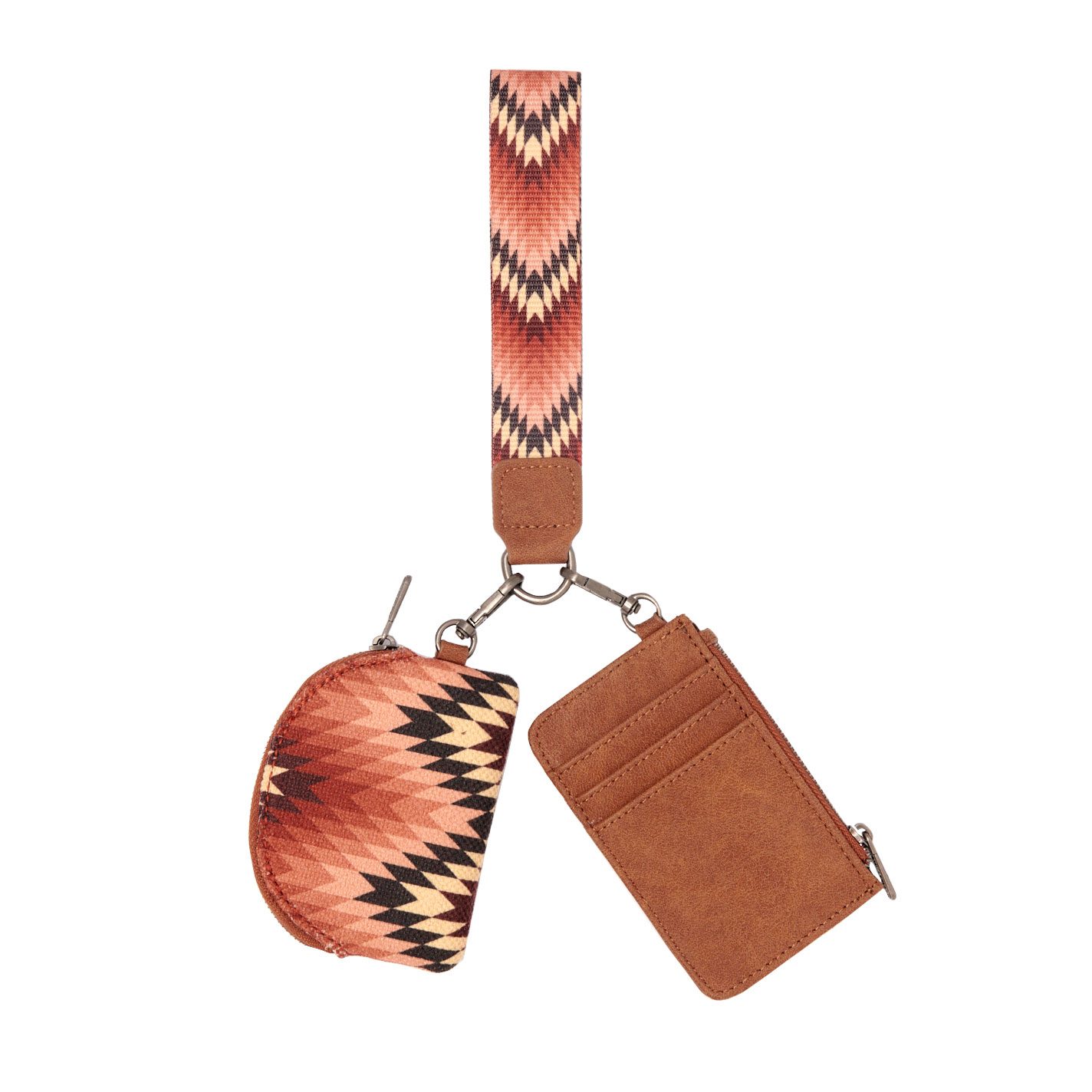 Wrangler Tan Ikat Print Change Pouch & Card Wristlet Wallet - Image 2