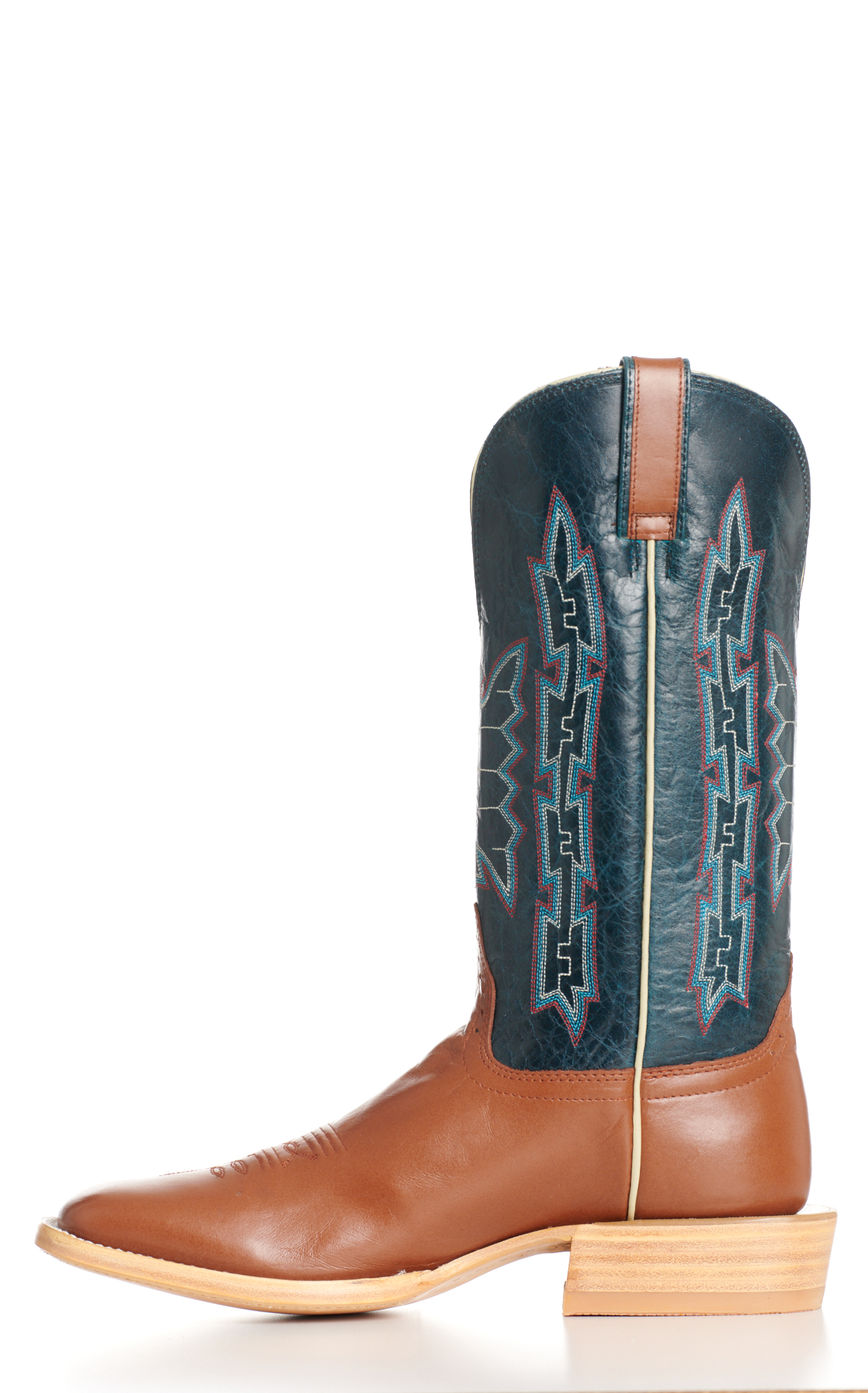 Hondo Men's Pagsoa Benedictine and Navy Square Toe Cowboy Boots - Image 1