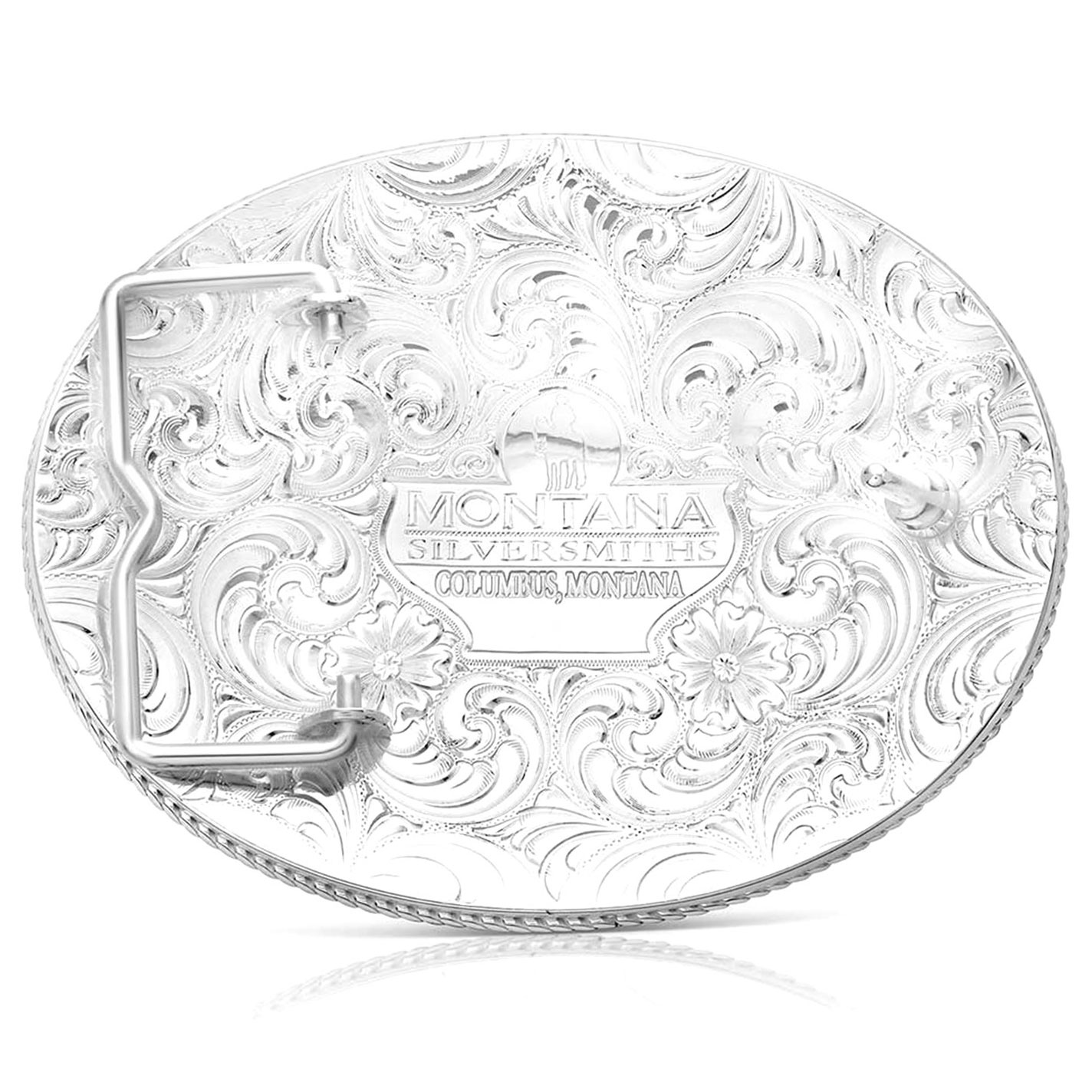 Montana Silversmiths Southwest Sun Silver Gold & Black Longhorn Buckle - Image 1