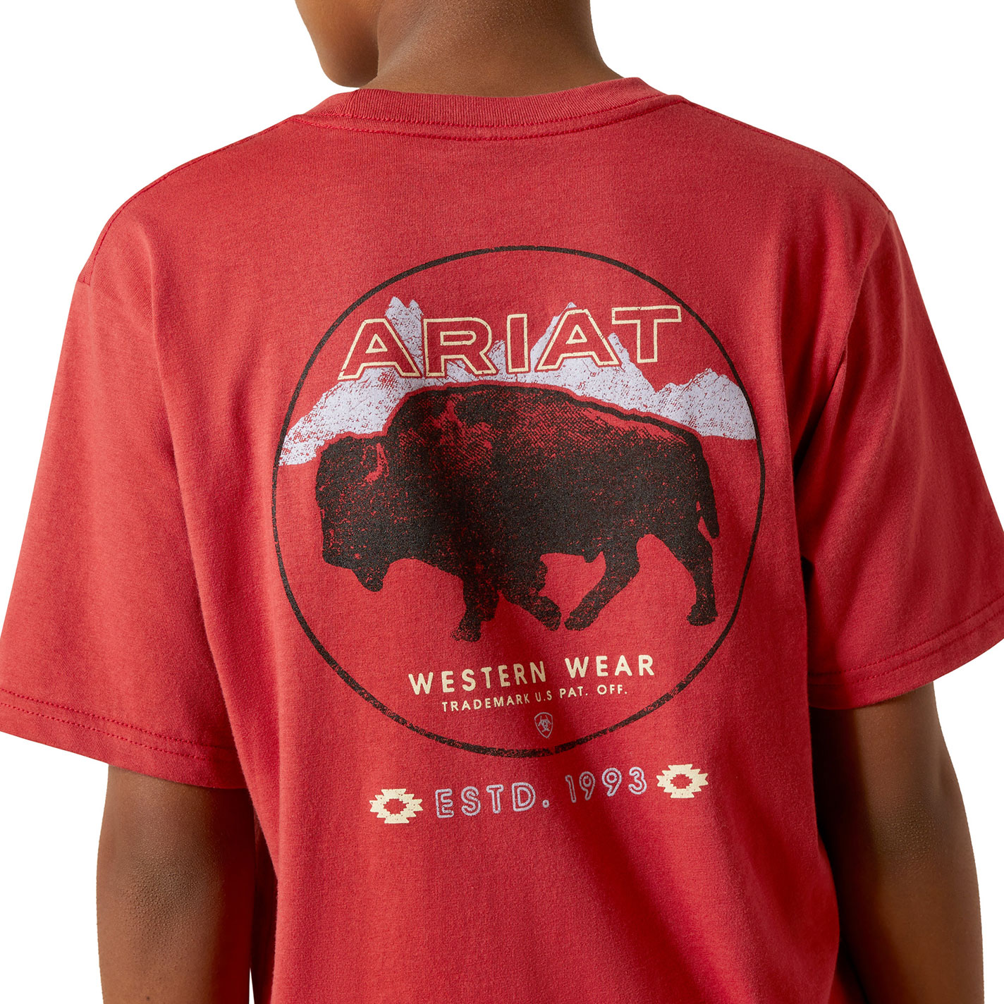 Ariat Boy's Patriot Buffalo Coin Red Graphic T-Shirt - Image 1