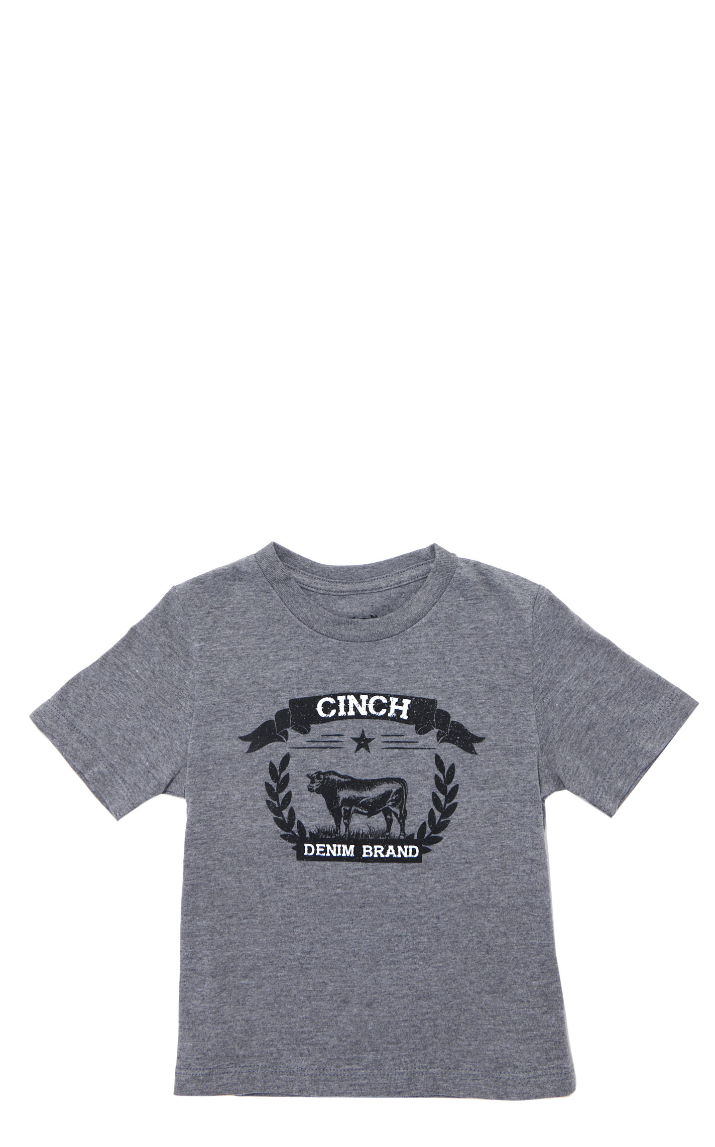 Cinch Toddler Boy's Gray Steer Graphic Logo T-Shirt - Image 1