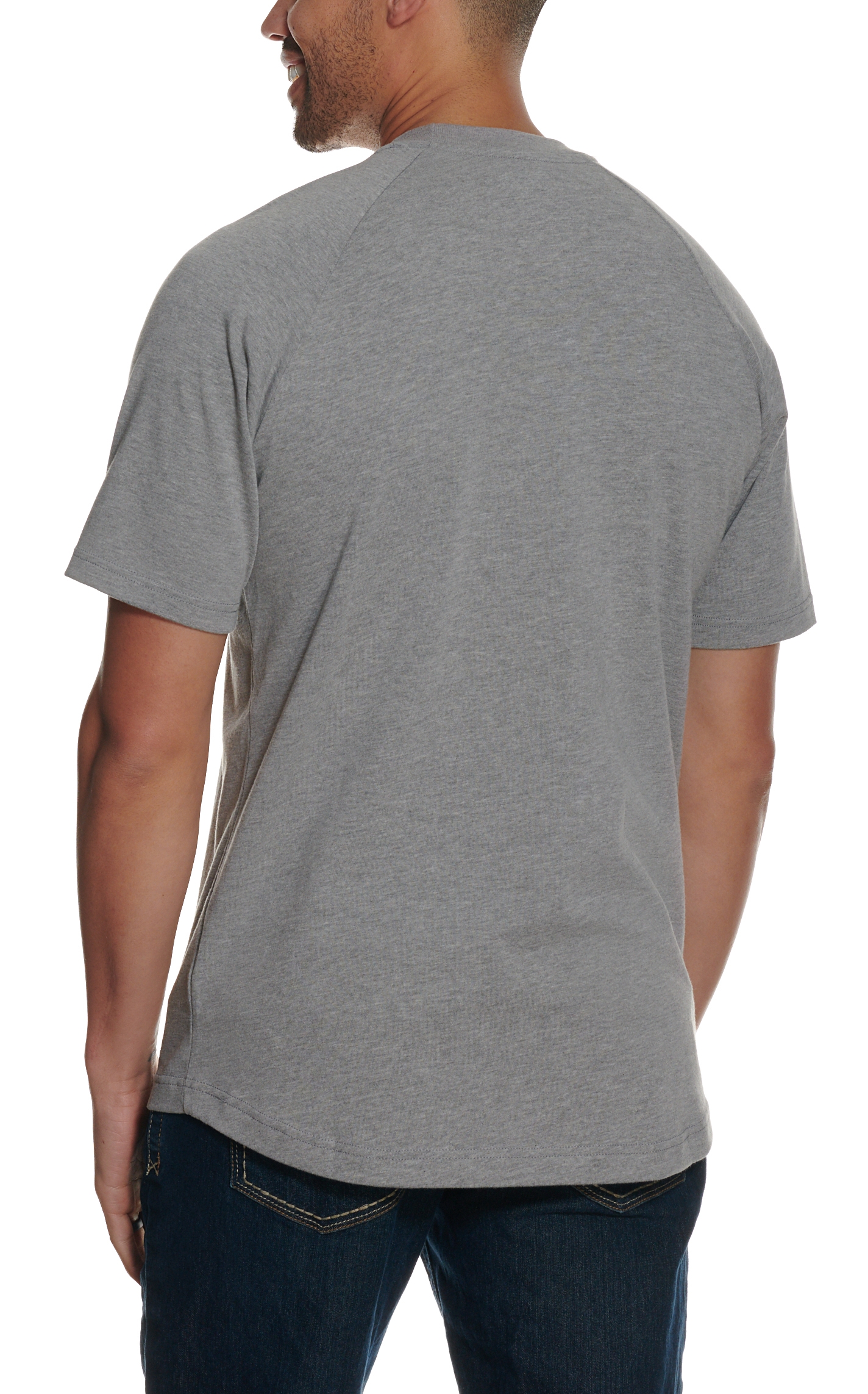 Ariat Men's Rebar Cotton Strong Heather Gray Short Sleeve T-Shirt - Image 1