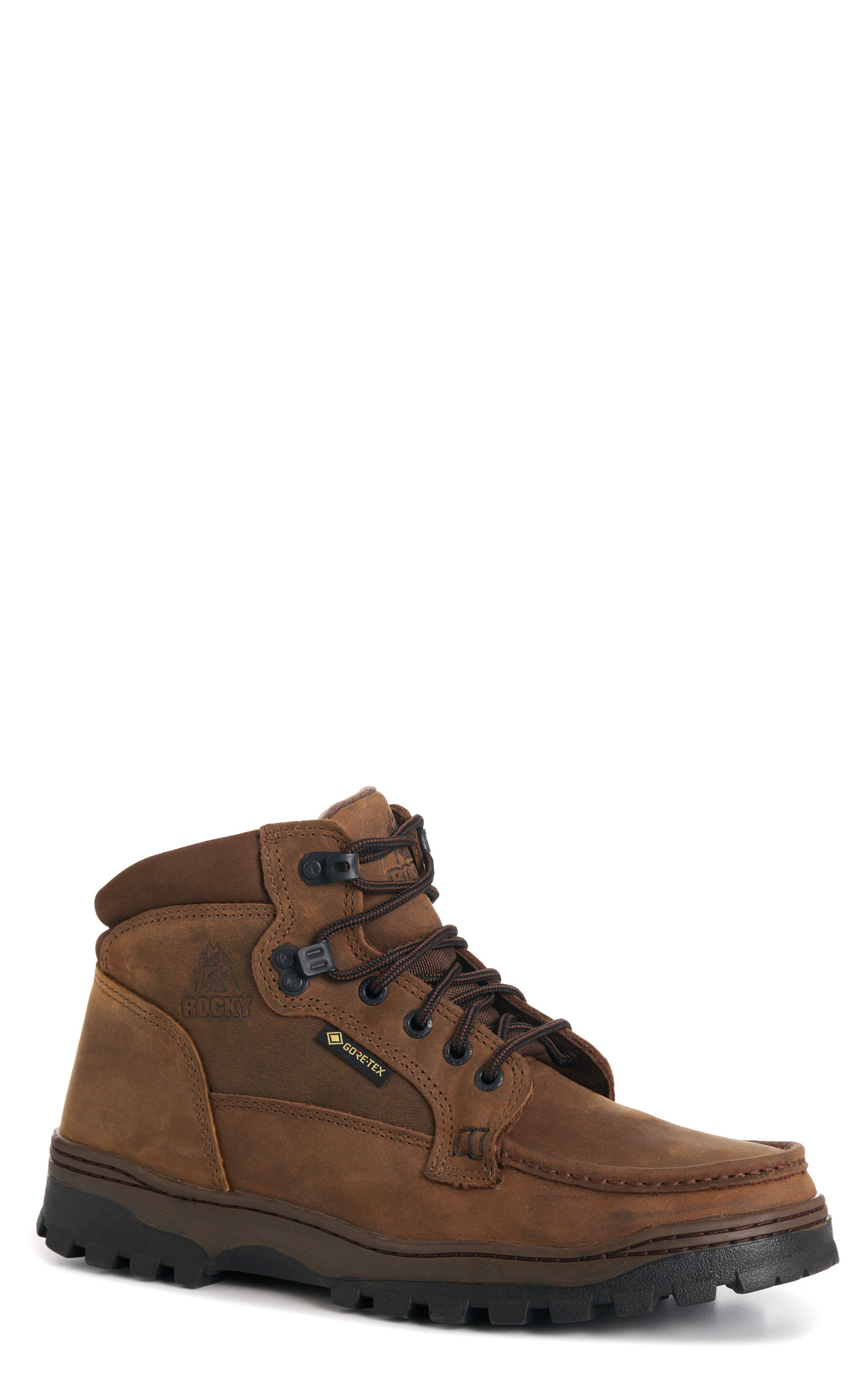 Rocky Men's Outback Gore-Tex Brown Moc Toe Lace Up Hiker Boot - Image 1