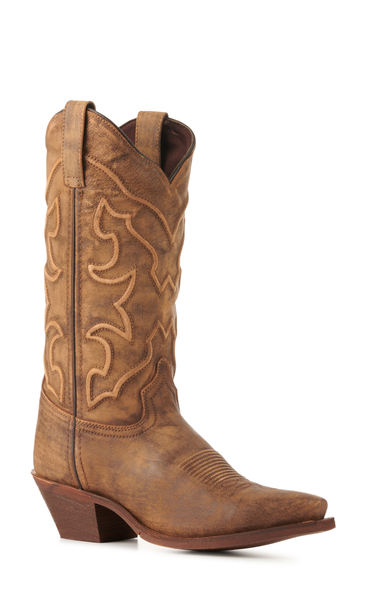 Laredo Women's Distressed Honey Snip Toe Cowboy Boots - Image 1