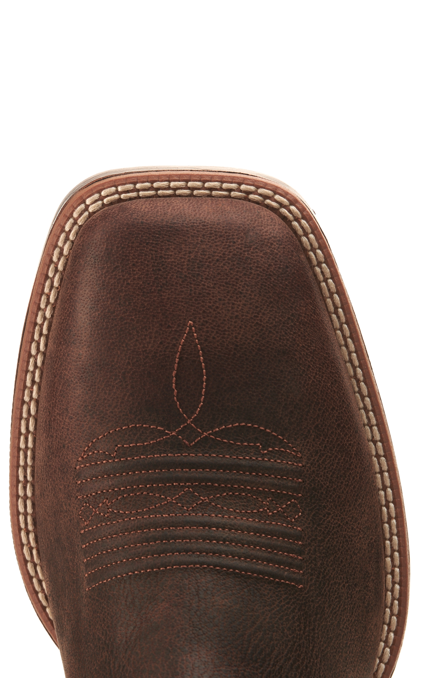 Ariat Men's Ryden Ultra Dark Roast Brown and Weathered Pebble Bantamweight Wide Square Toe Cowboy Boot - Image 1