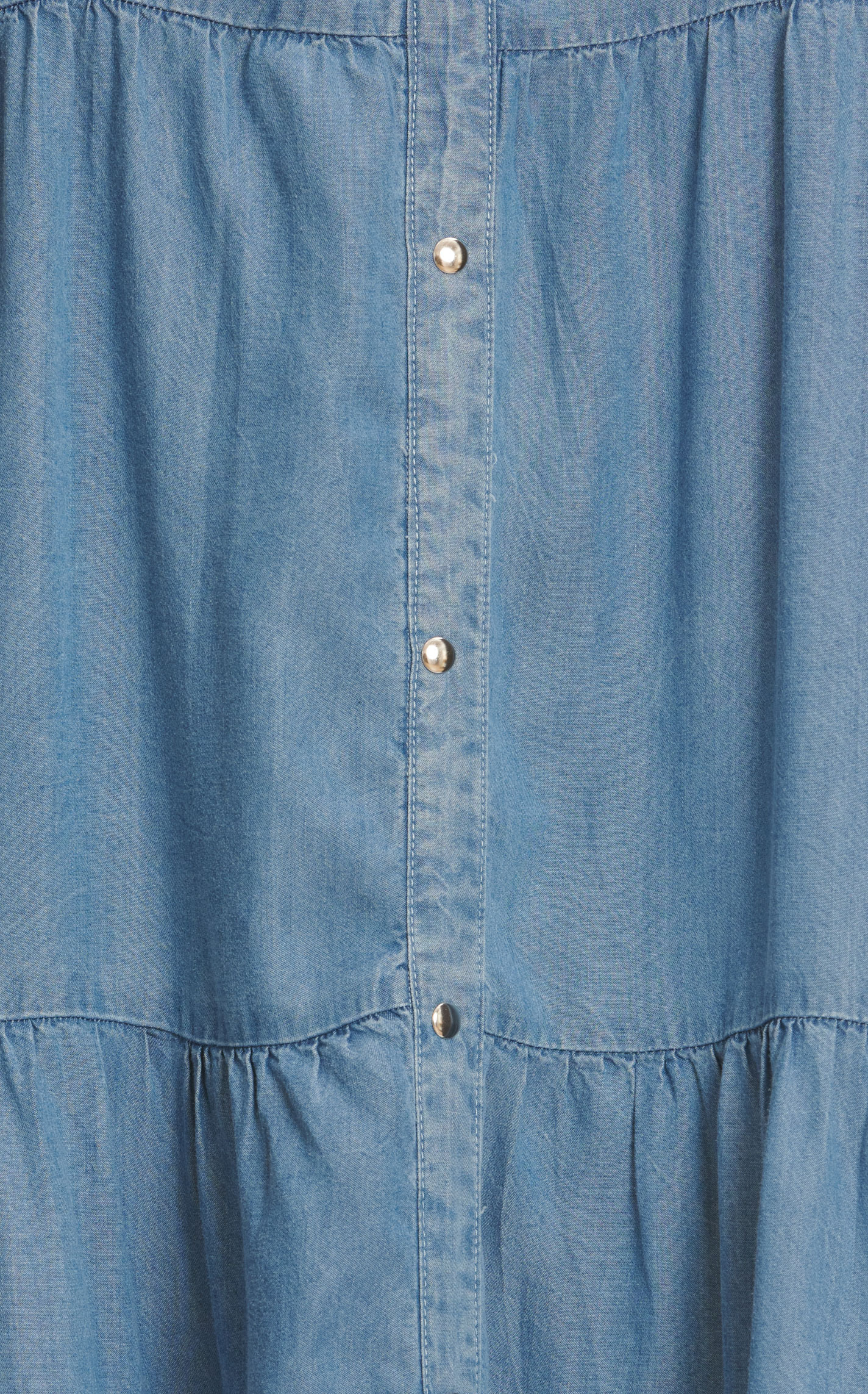 Cotton & Rye Women's Light Denim Thin Strap Tiered Dress - Image 1