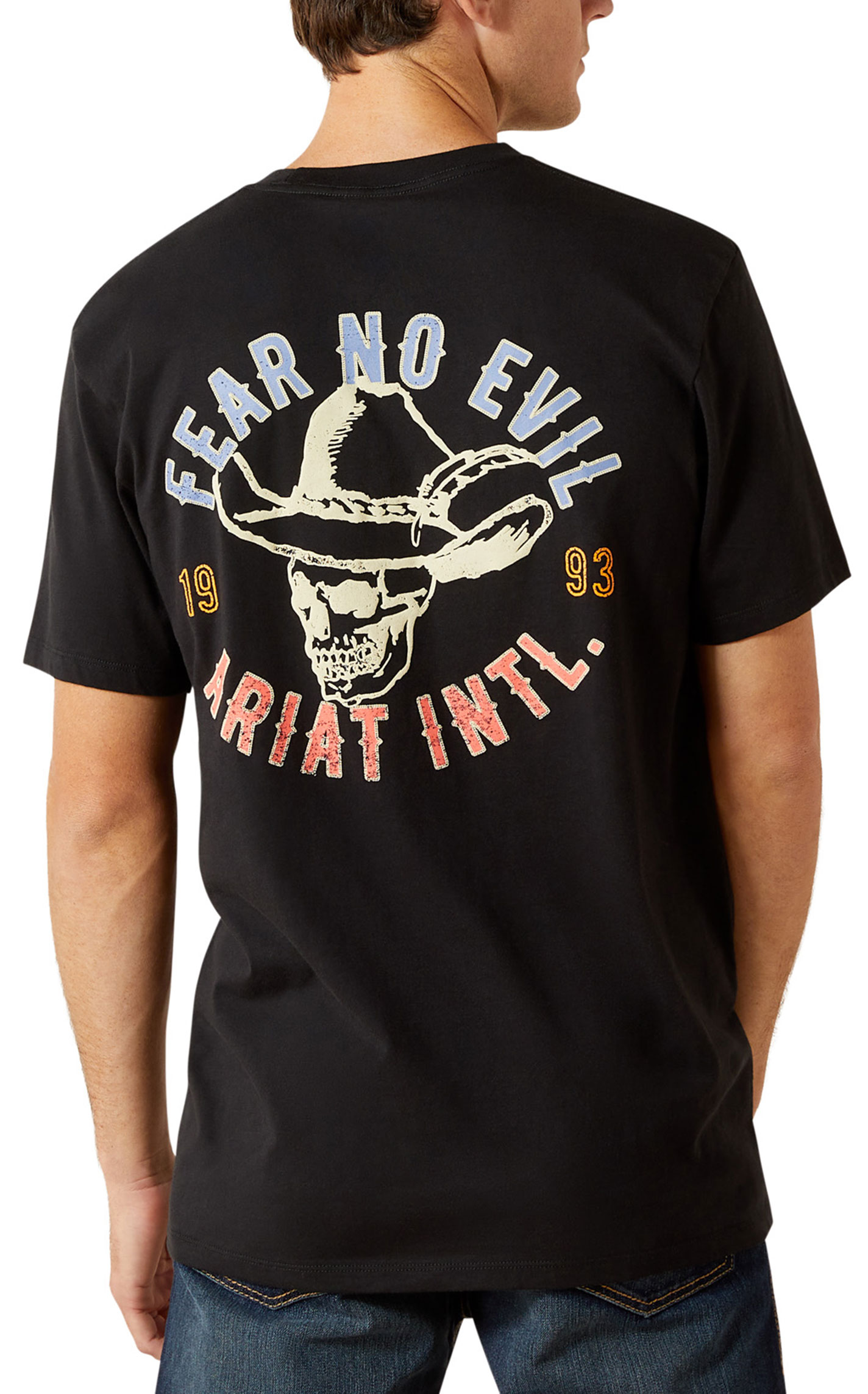 Ariat Men's Black Stitch Skull Graphic T-Shirt - Image 1