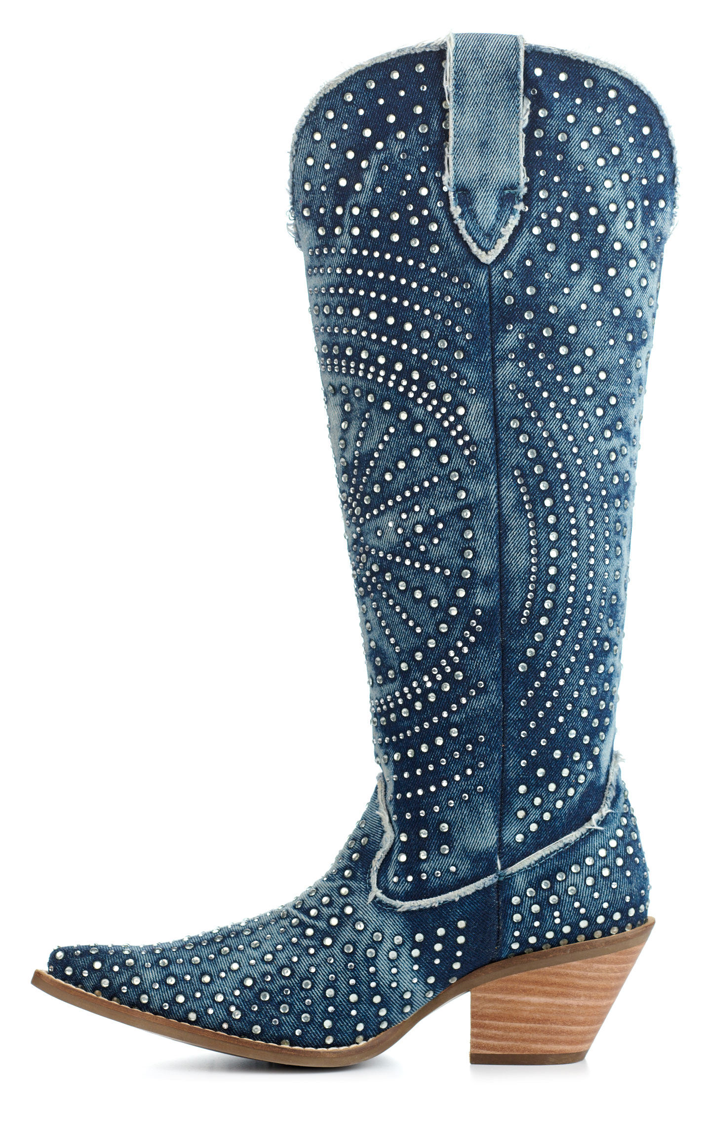 Dingo Women's Honky Tonk Honey Rhinestone Snip Toe Tall Boots - Image 1