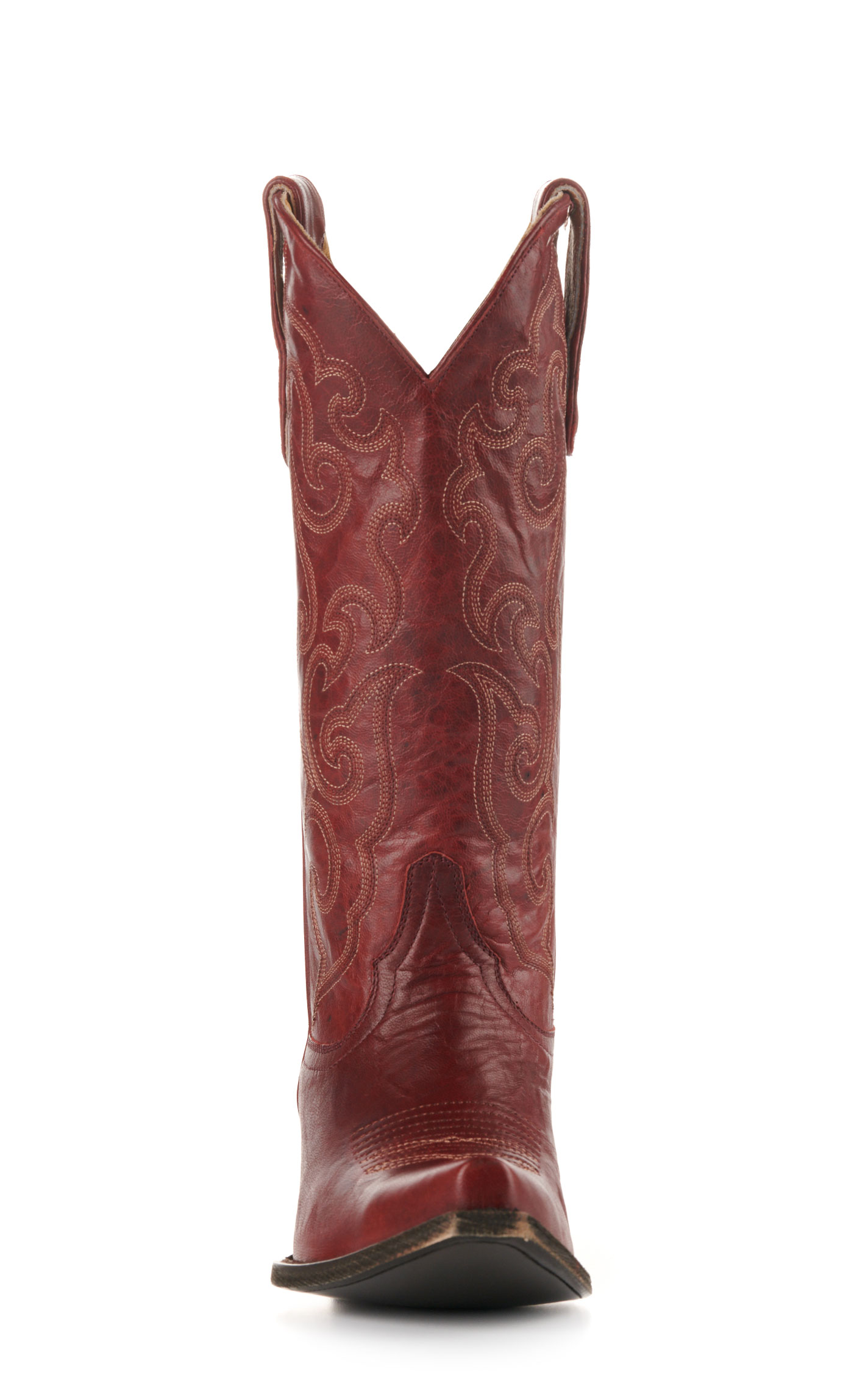 Cavender’s Women’s Red Goat Leather Snip Toe Cowboy Boots - Image 1