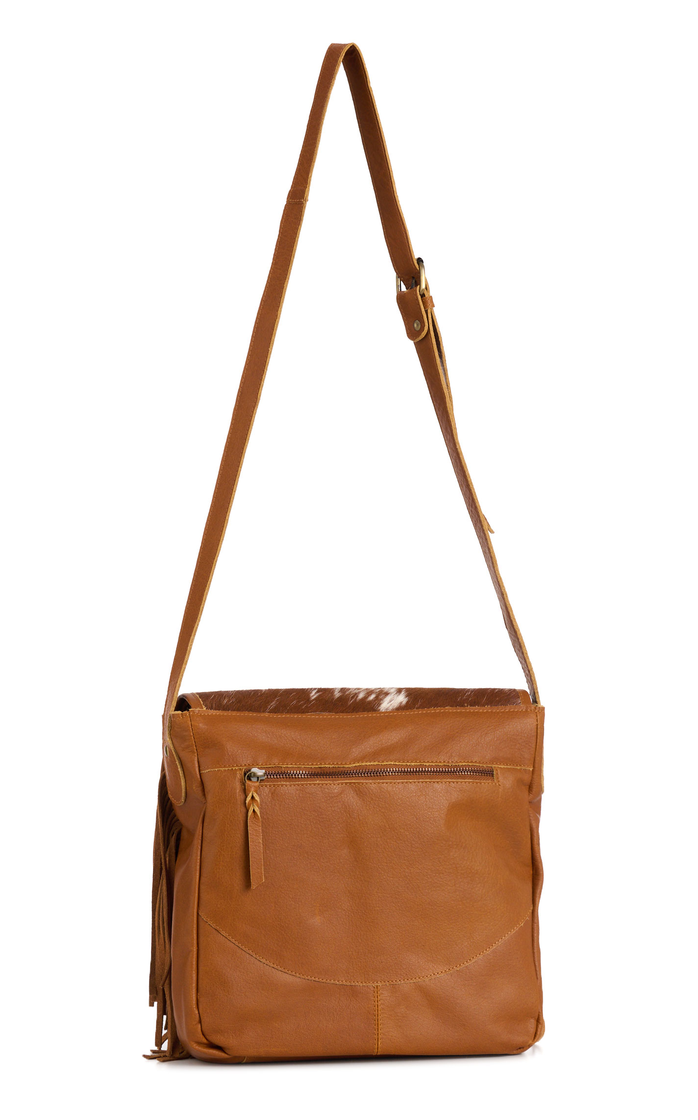 Montana Clothing Co. Cinnamon Hair-On Crossbody Saddle Bag - Image 1