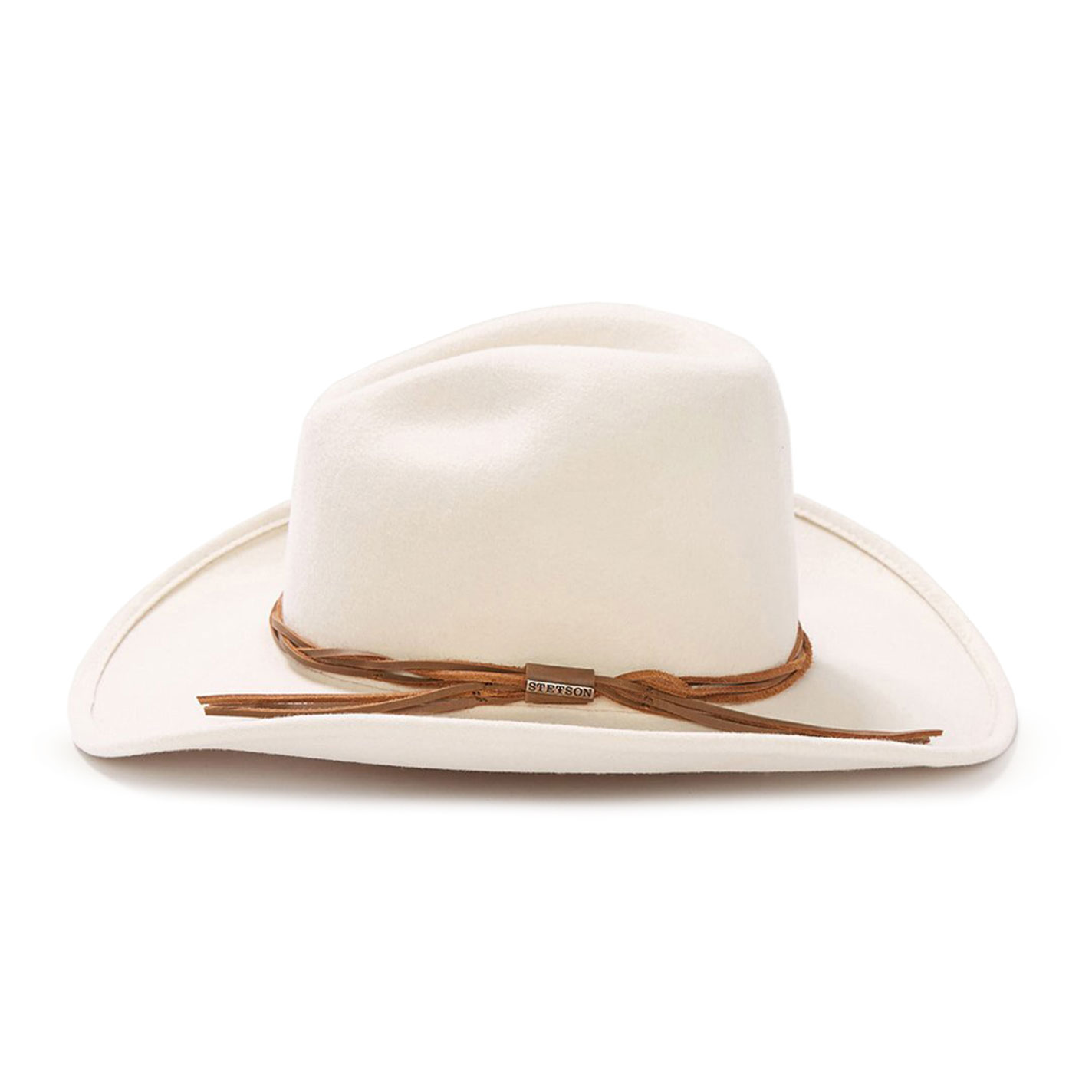 Stetson Gus Crush Silverbelly Woven with Leather Band Wool Cowboy Hat - Image 1