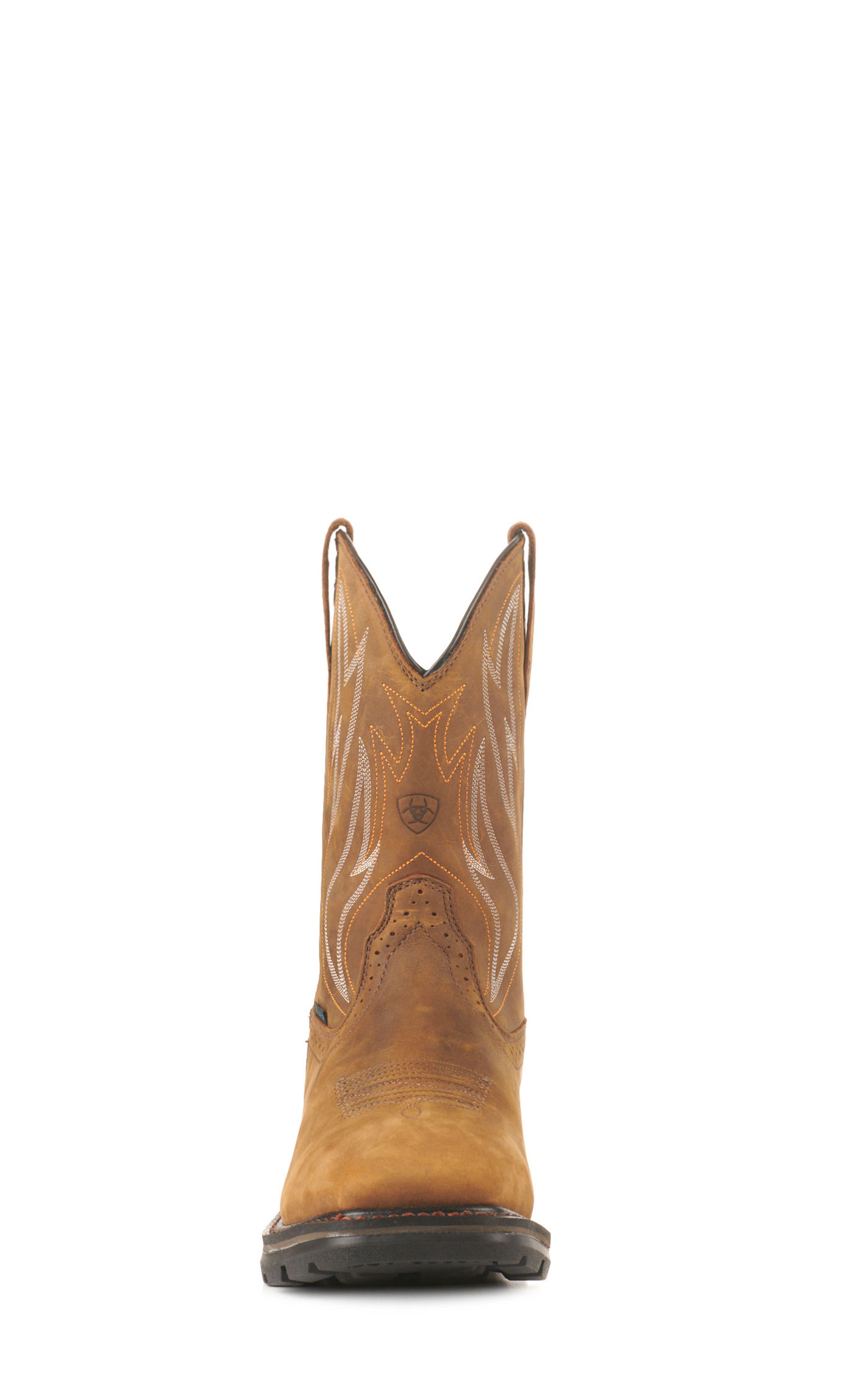 Ariat Men's Sierra Distressed Brown Shock Shield Waterproof Wide Square Toe Work Boot - Image 1