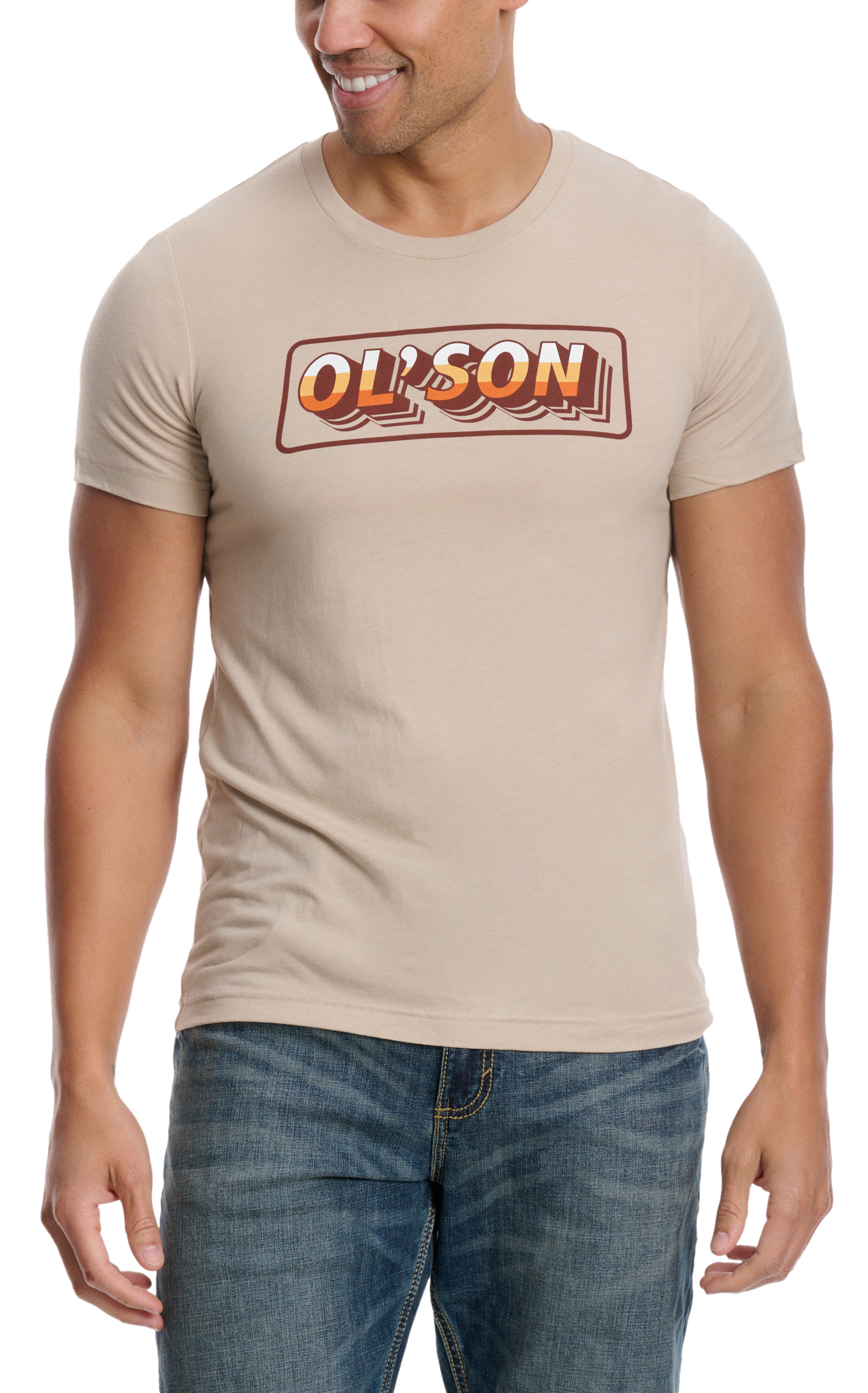 Rodeo Time Dale Brisby Men's Latte Ol' Son Logo T-Shirt - Image 1