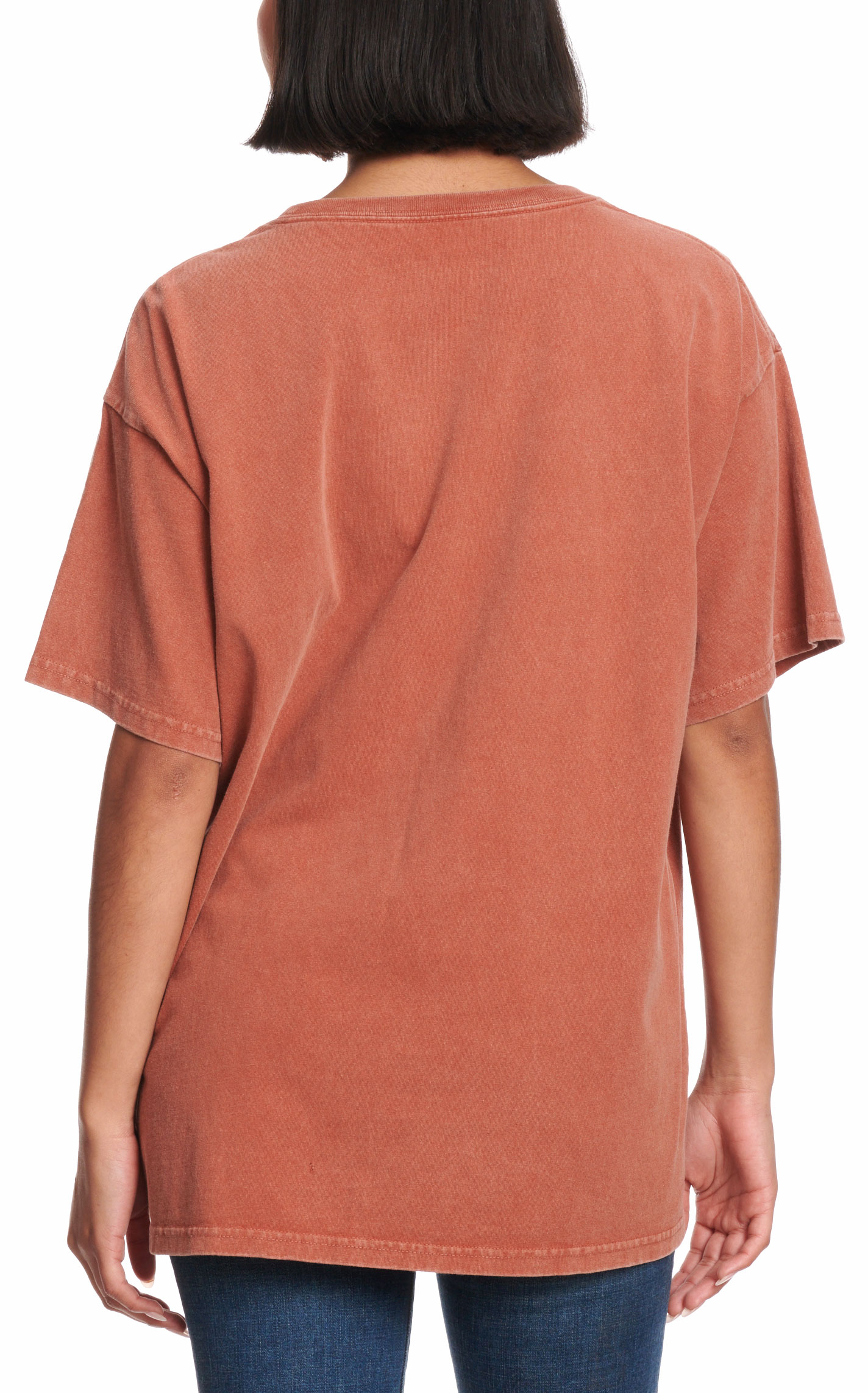 Wrangler Retro Women's Rust & Latte Heritage Denim Logo Graphic T-Shirt - Image 1