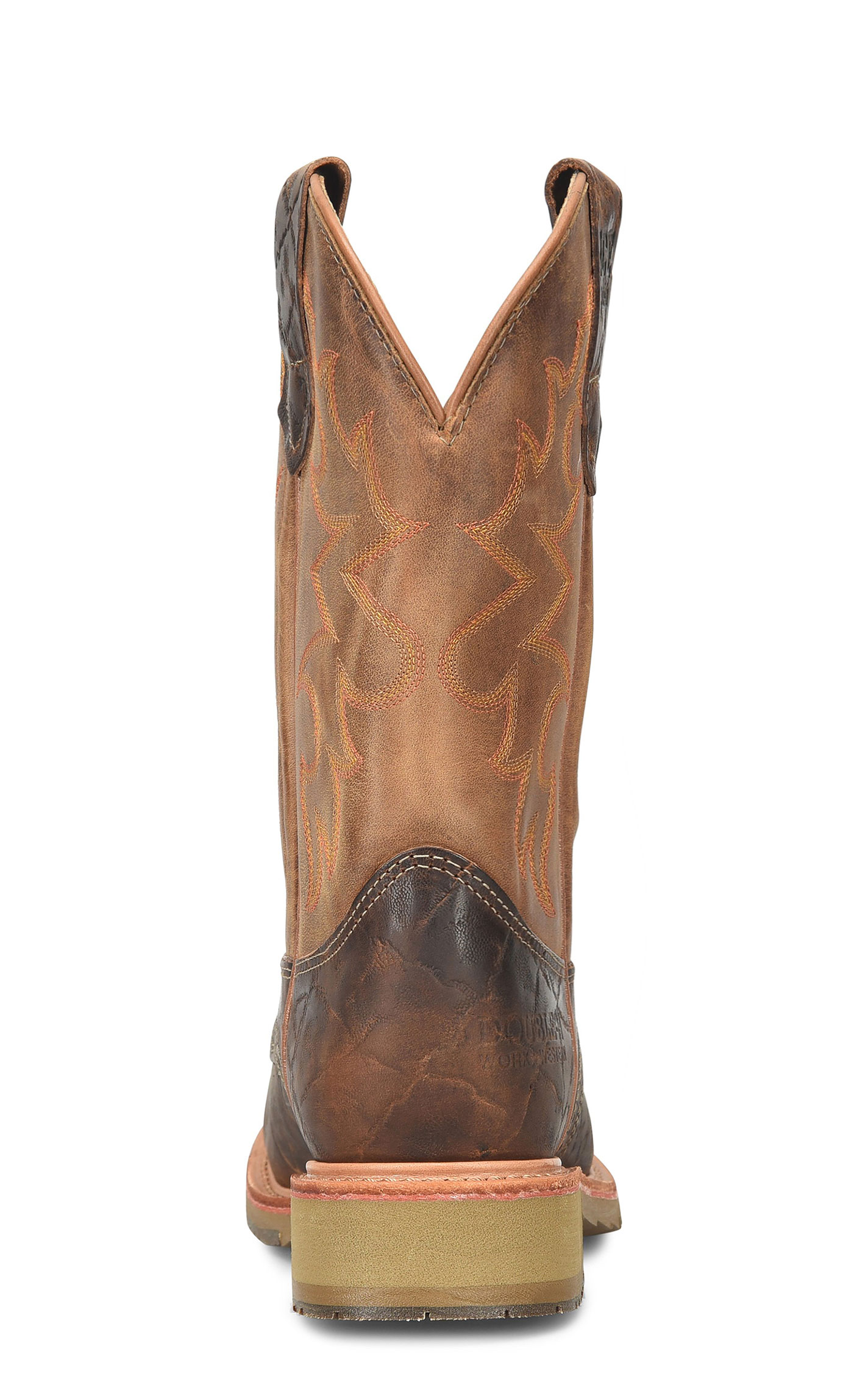Double H Men's Stockman Sand & Brown Elephant Wide Square Toe Work Boots - Image 1