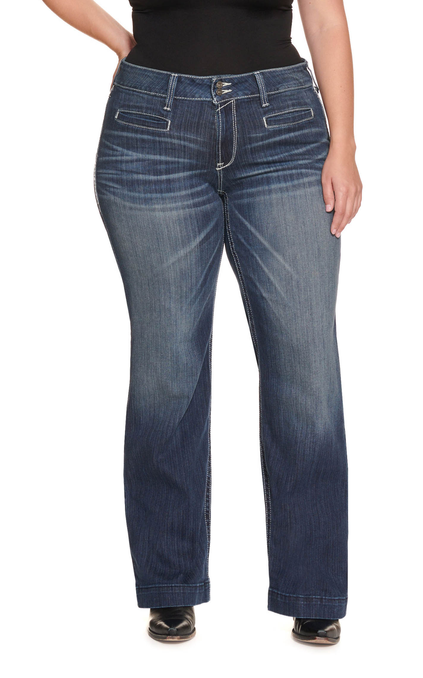 Ariat Women's Entwined Mid Rise Stretch Trouser Jeans - Plus Sizes - Image 1