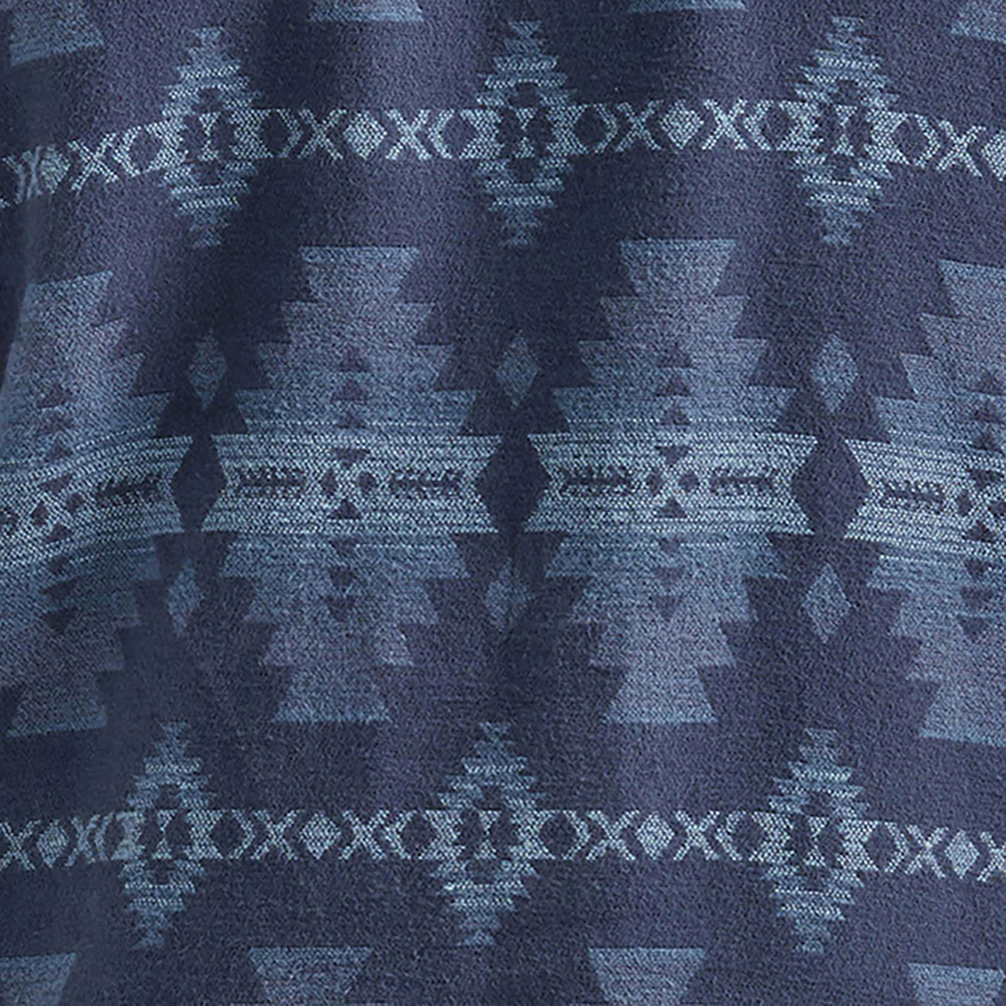 Wrangler Men's Navy Aztec 1/4 Zip Pullover Hoodie - Image 1