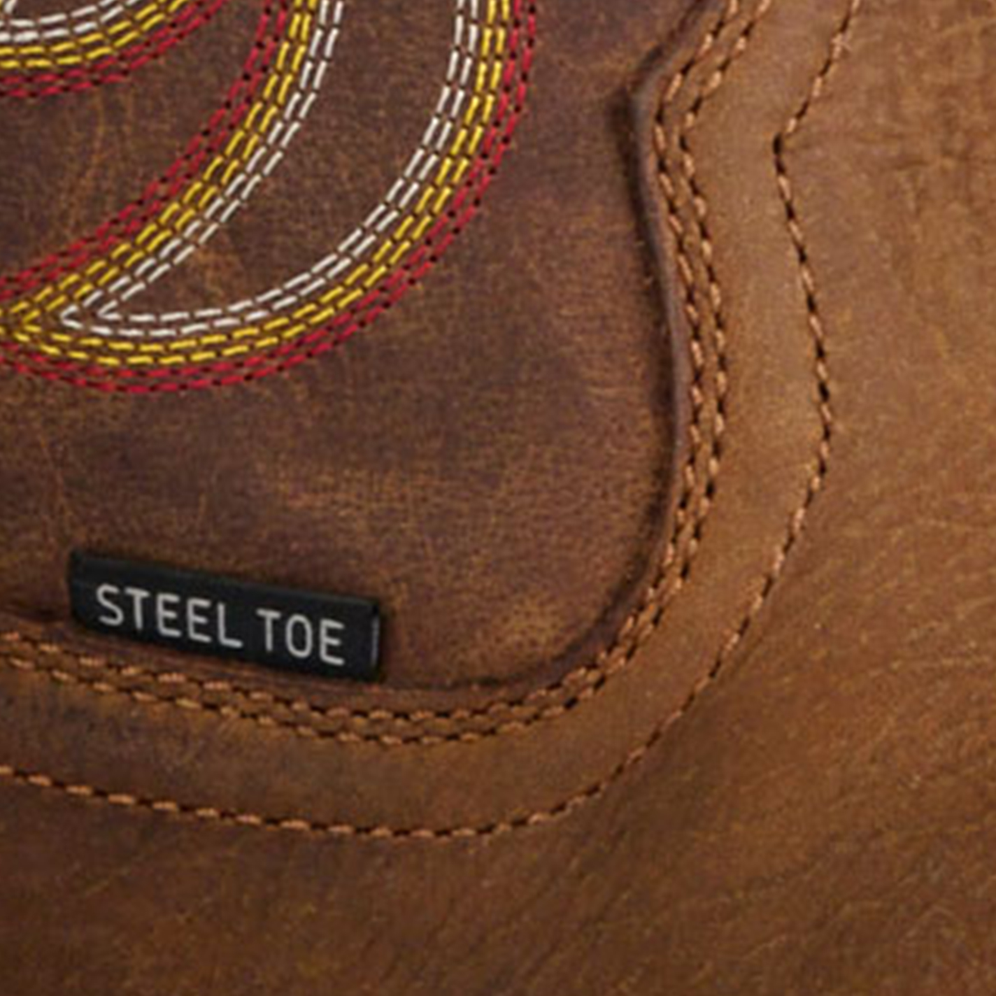 Ariat Men's Ironside Rye Brown & Tan Wide Square Steel Toe Work Boots - Image 1