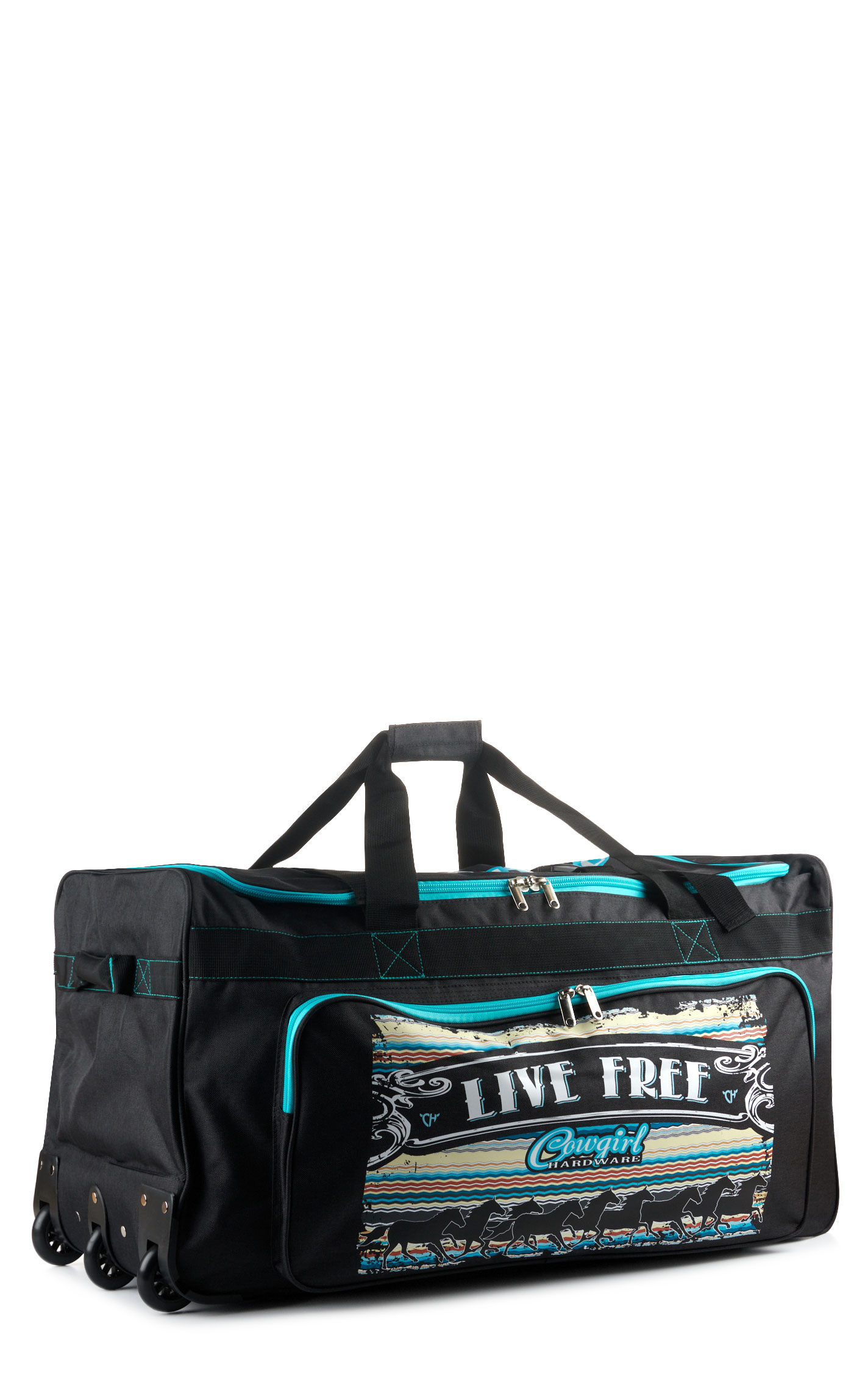 Cowgirl Hardware Charcoal and Turquoise Live Free 30\