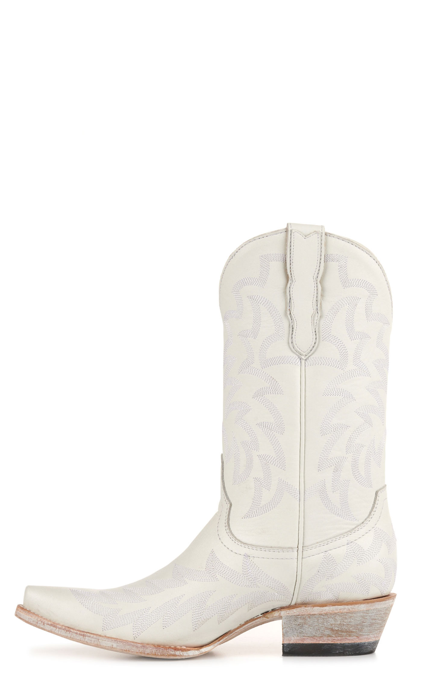 Cavender’s Women’s Leather White Snip Toe Cowboy Boots  - Image 1