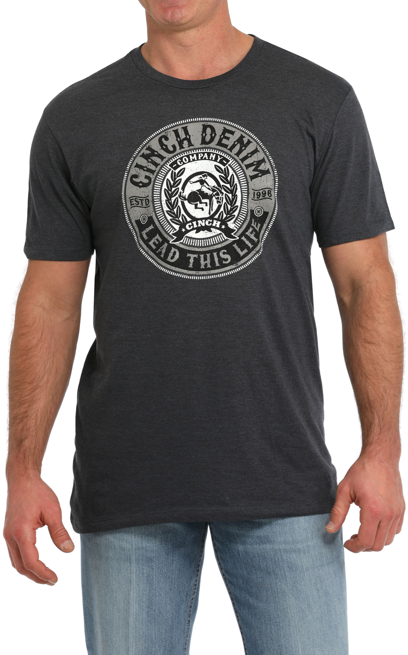 Cinch Men's Soft Black Lead This Life Logo Graphic T-Shirt - Image 1