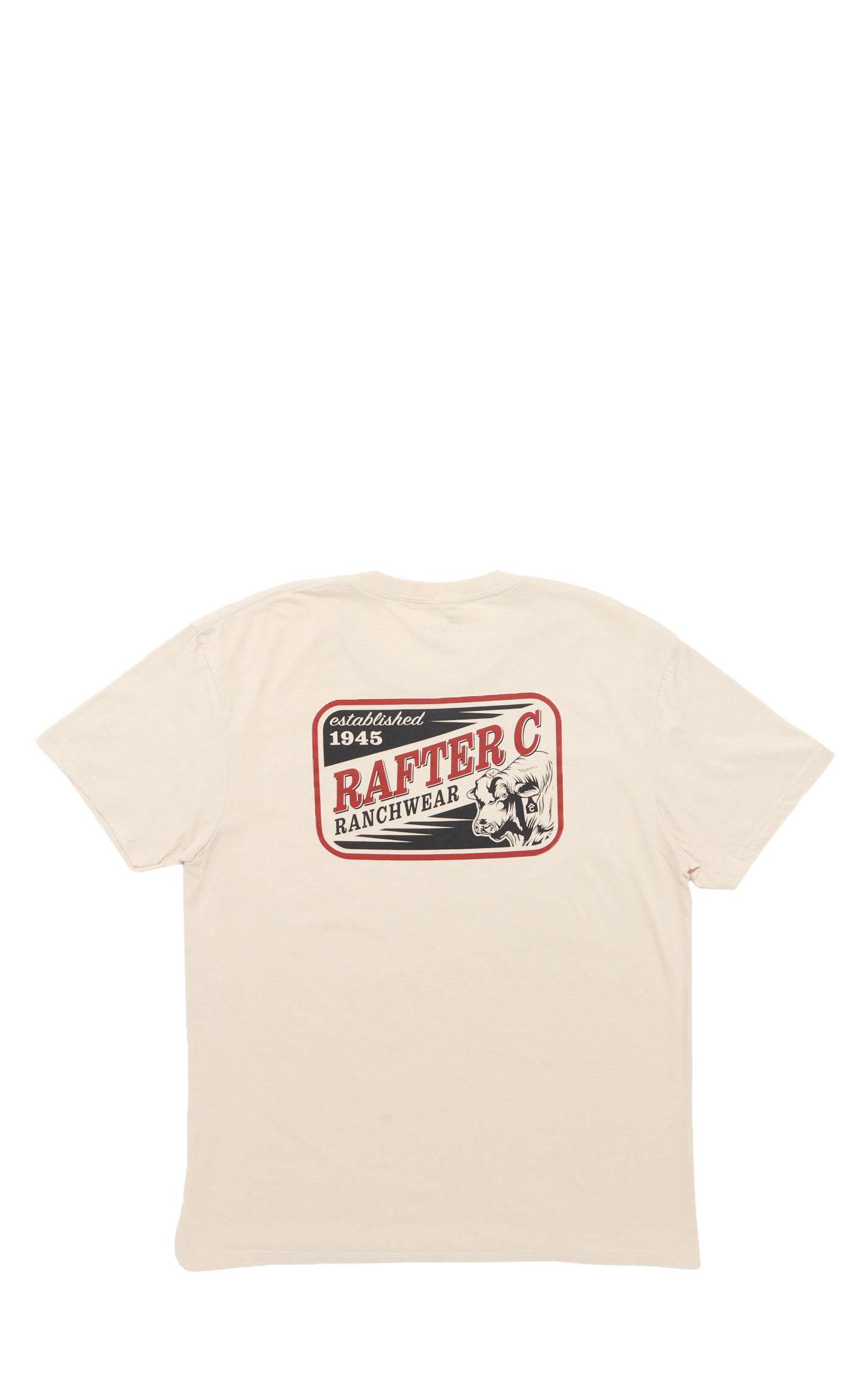 Rafter C Men's Heather Bone Logo T-Shirt - Image 2