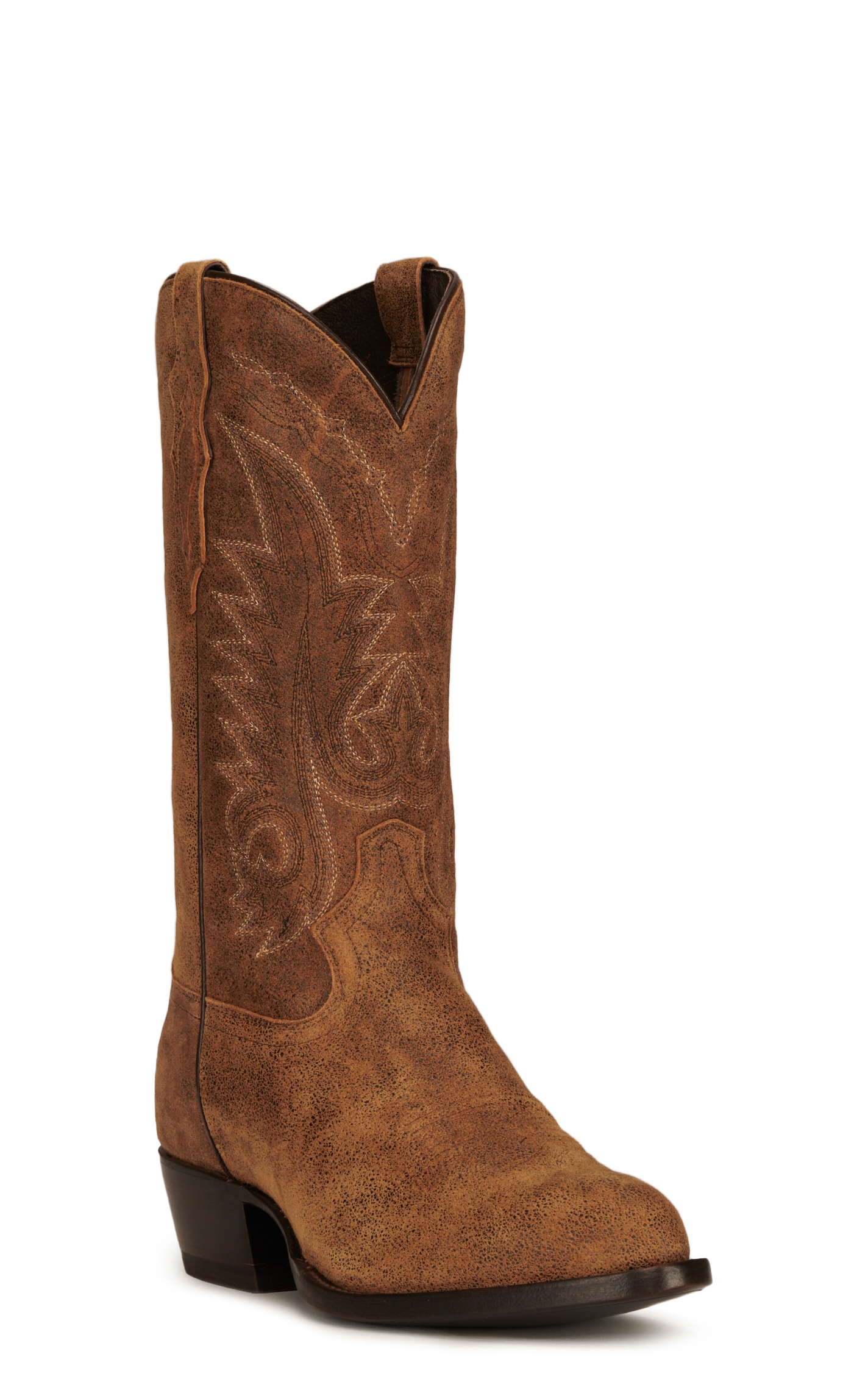 Tony Lama Men's Outpost Desert Tan R-Toe Cowboy Boots - Image 1