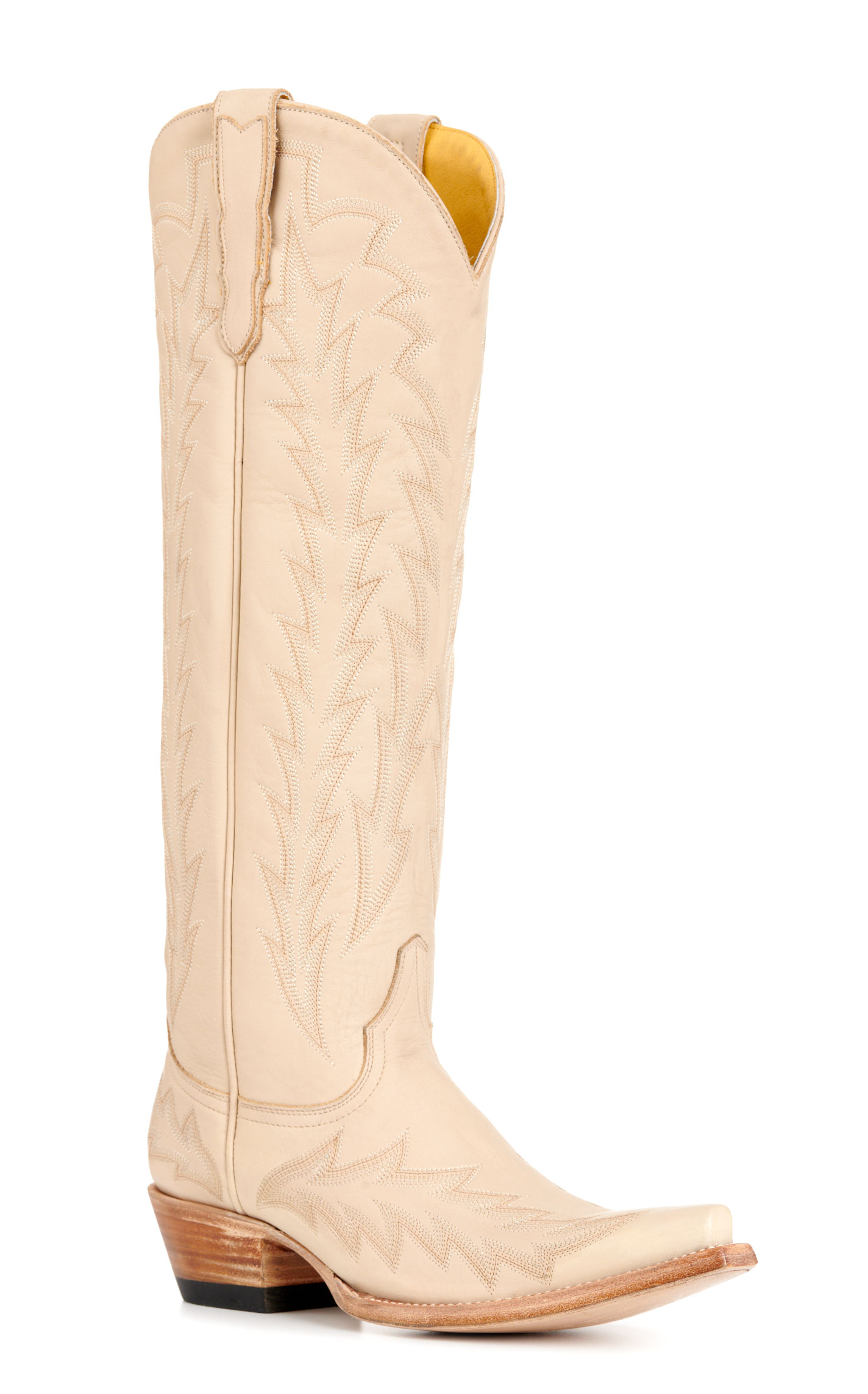 JRC & Sons Women’s Nancy Bone Leather Snip Toe Tall Cowboy Boots - Image 1