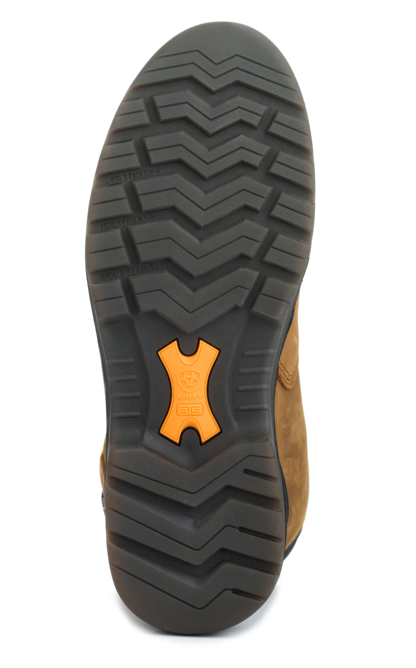 Ariat Men's Turbo Outlaw Brown Puncture Resistant MetGuard Composite Toe Lace Up Work Boots - Image 1