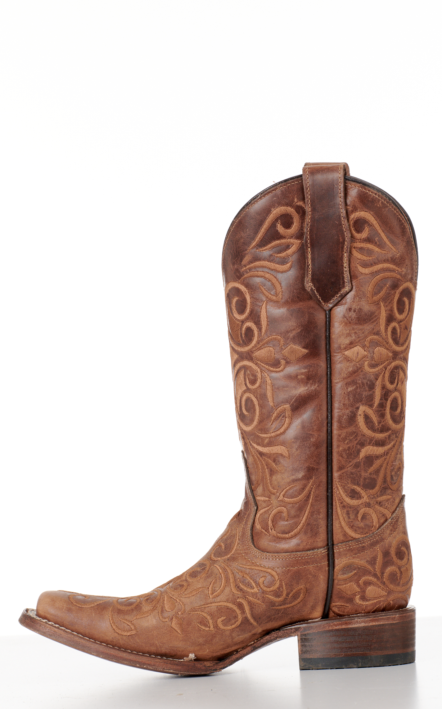 Circle G By Corral Women's Honey Stitched Square Toe Cowboy Boots - Image 1